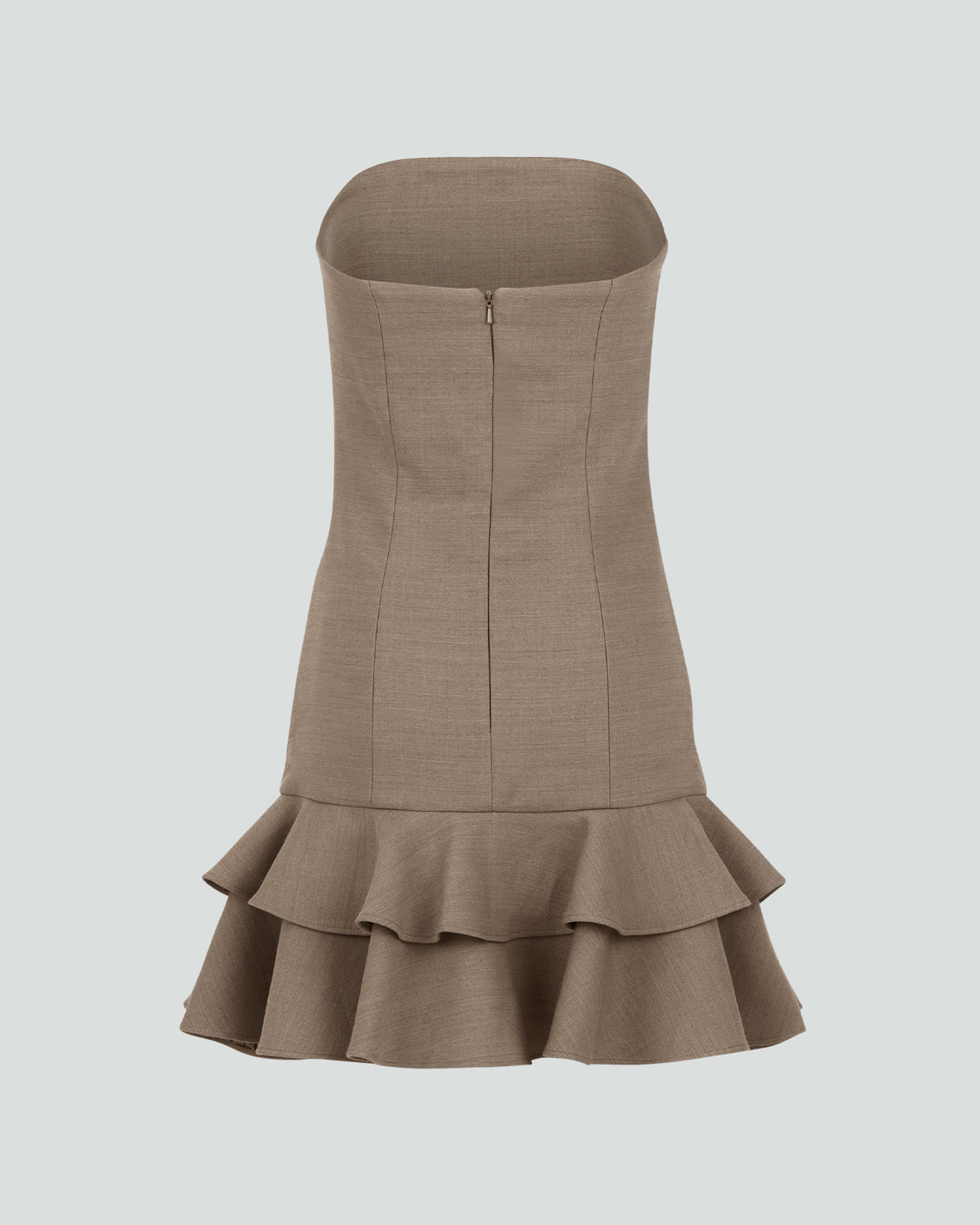 Kettle Cut Mini Dress Hazelnut - Image 3
