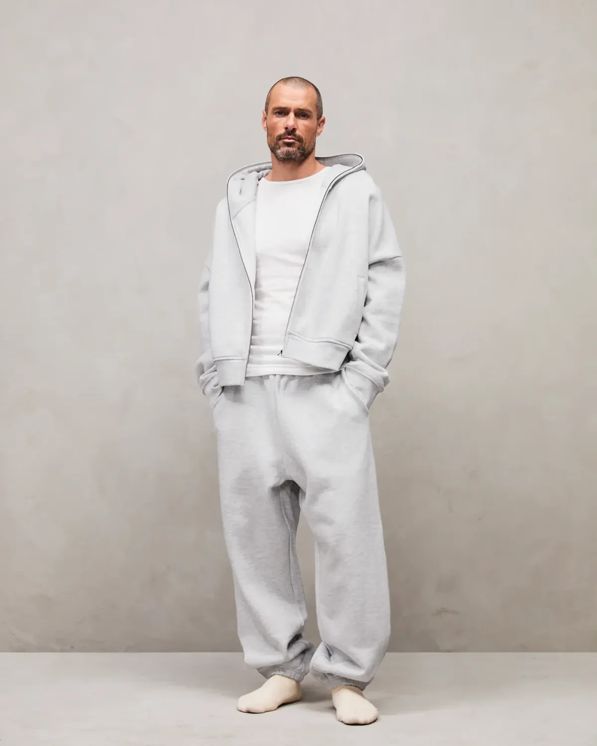 eternal zip heather grey - entire studios
