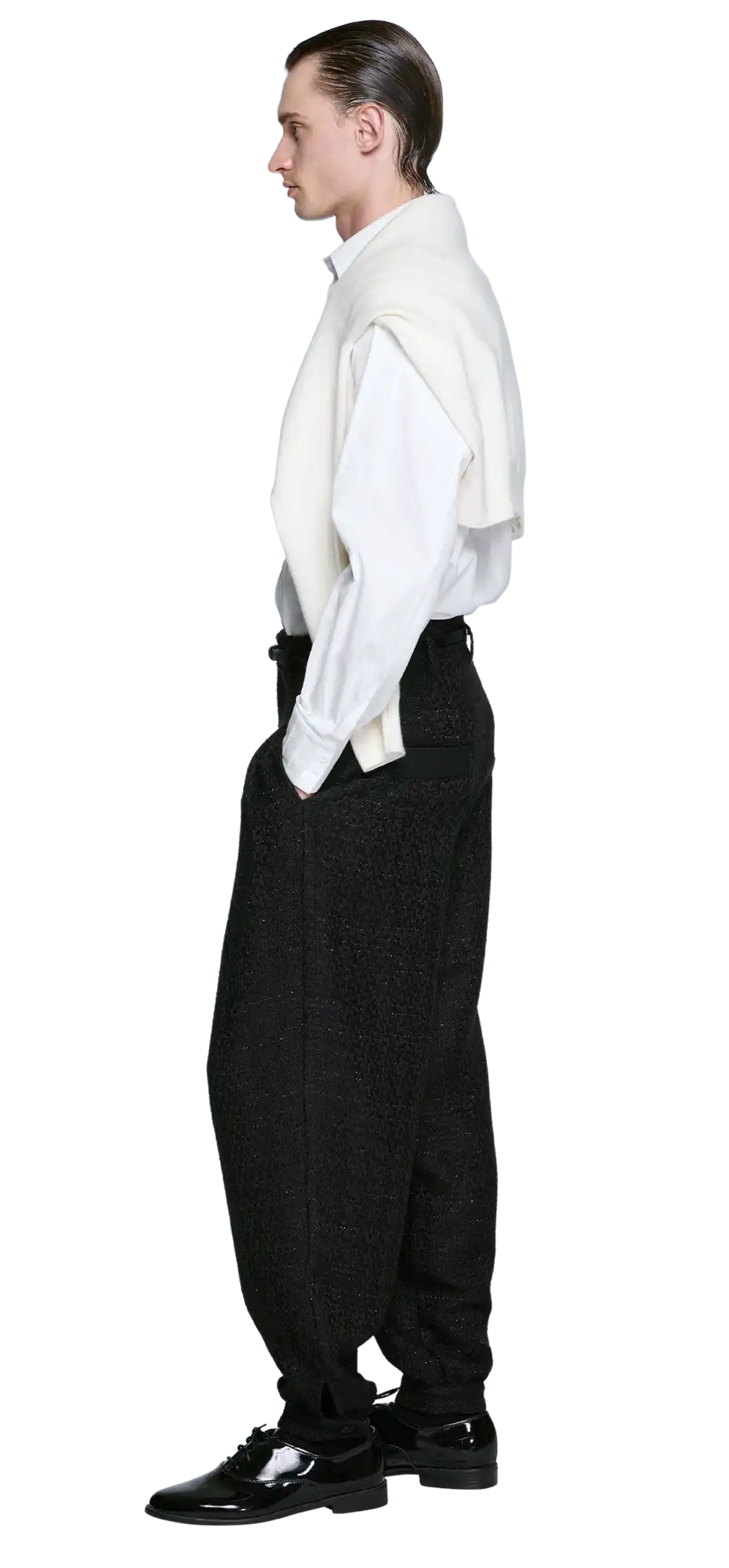 park-trouser-textured-black character left view