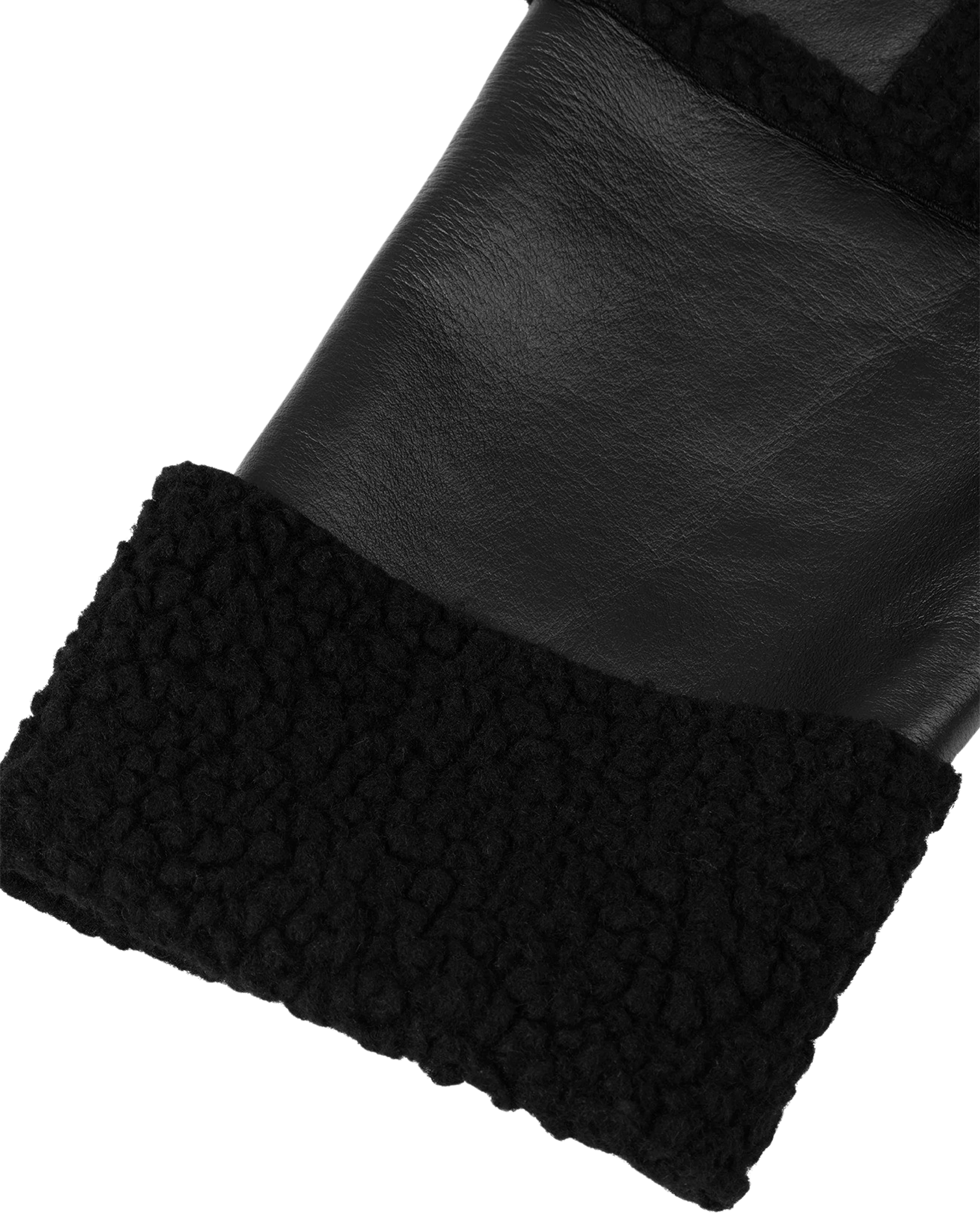 Long Shearling Coat Black - Image 7