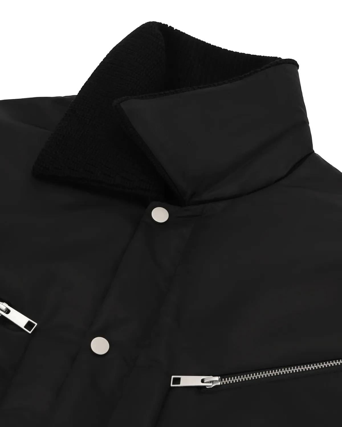 Down Shirt Jacket Black Nylon - Image 4
