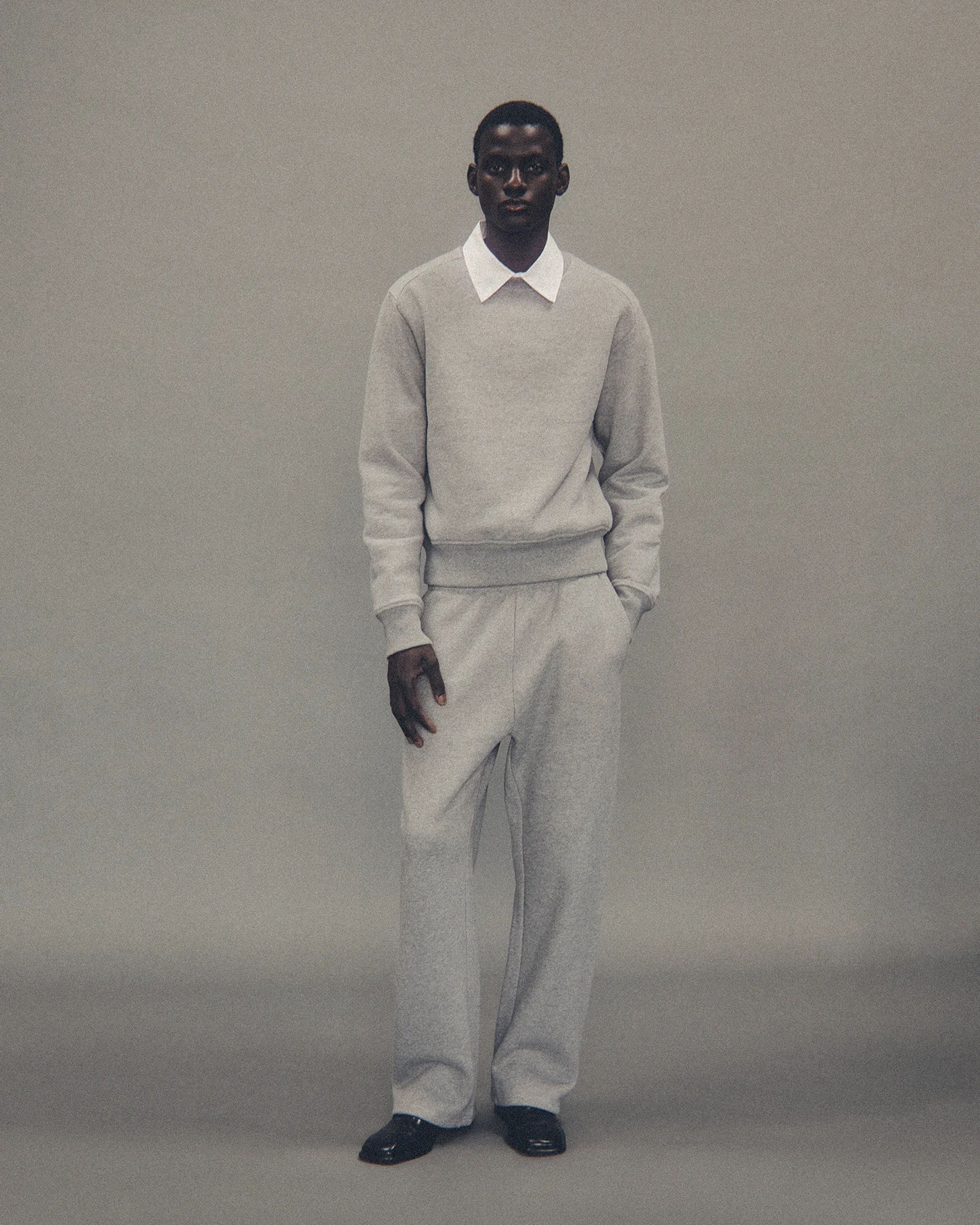 Straight Leg Sweatpant Grey Marle - Image 1