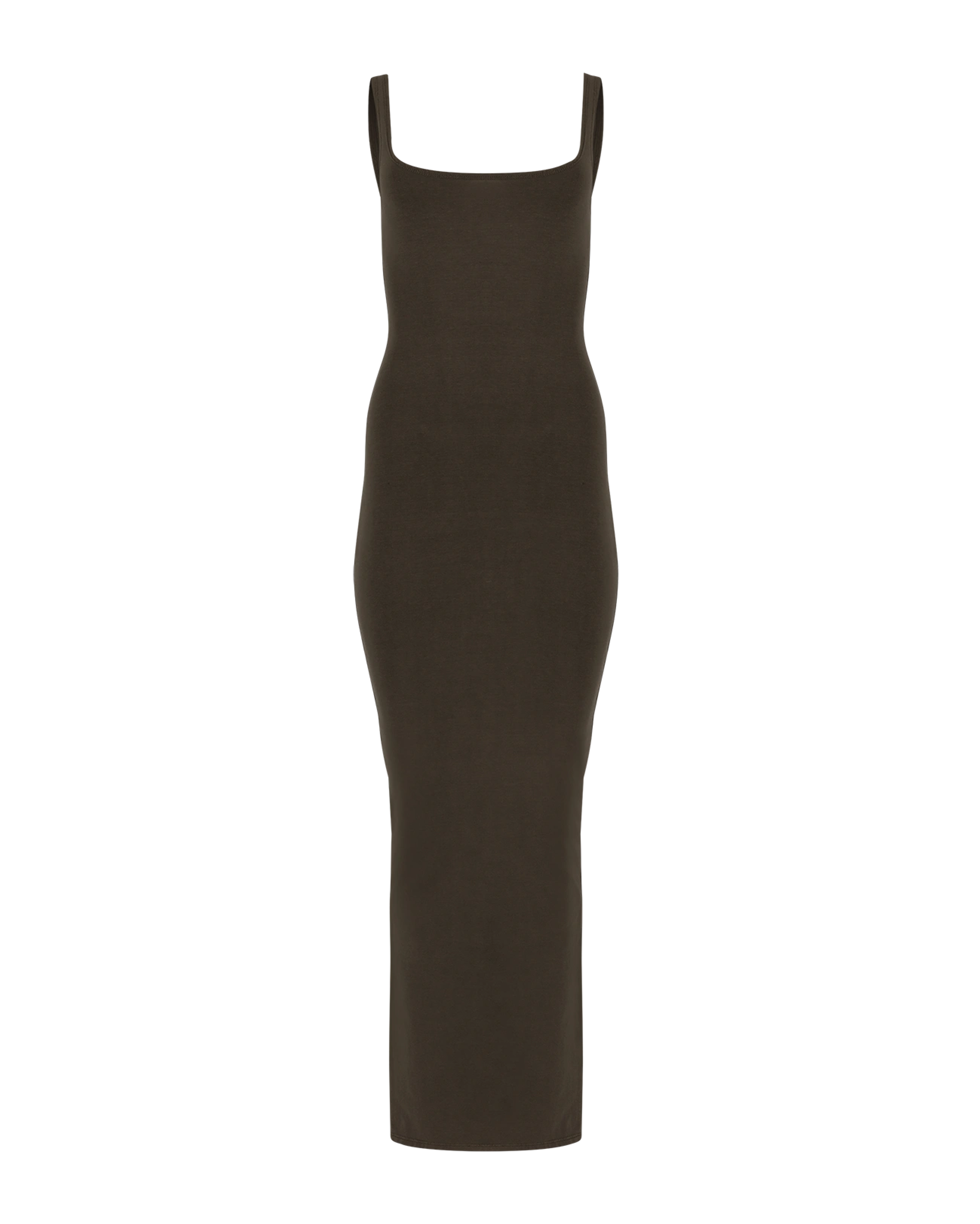 Square Neck Maxi Cotton Spandex Brunette - Image 1