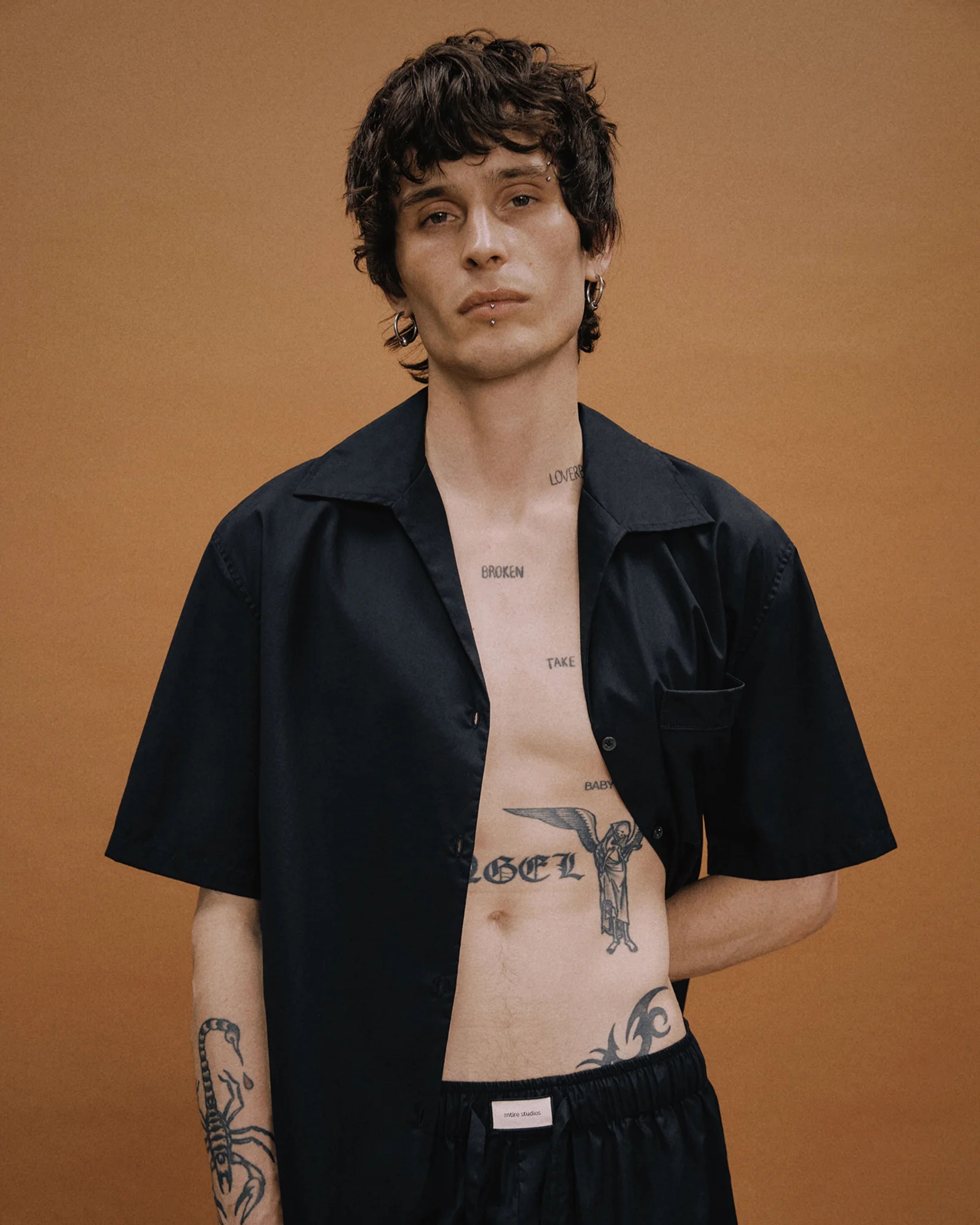 SS Pajama Shirt Black - Image 3