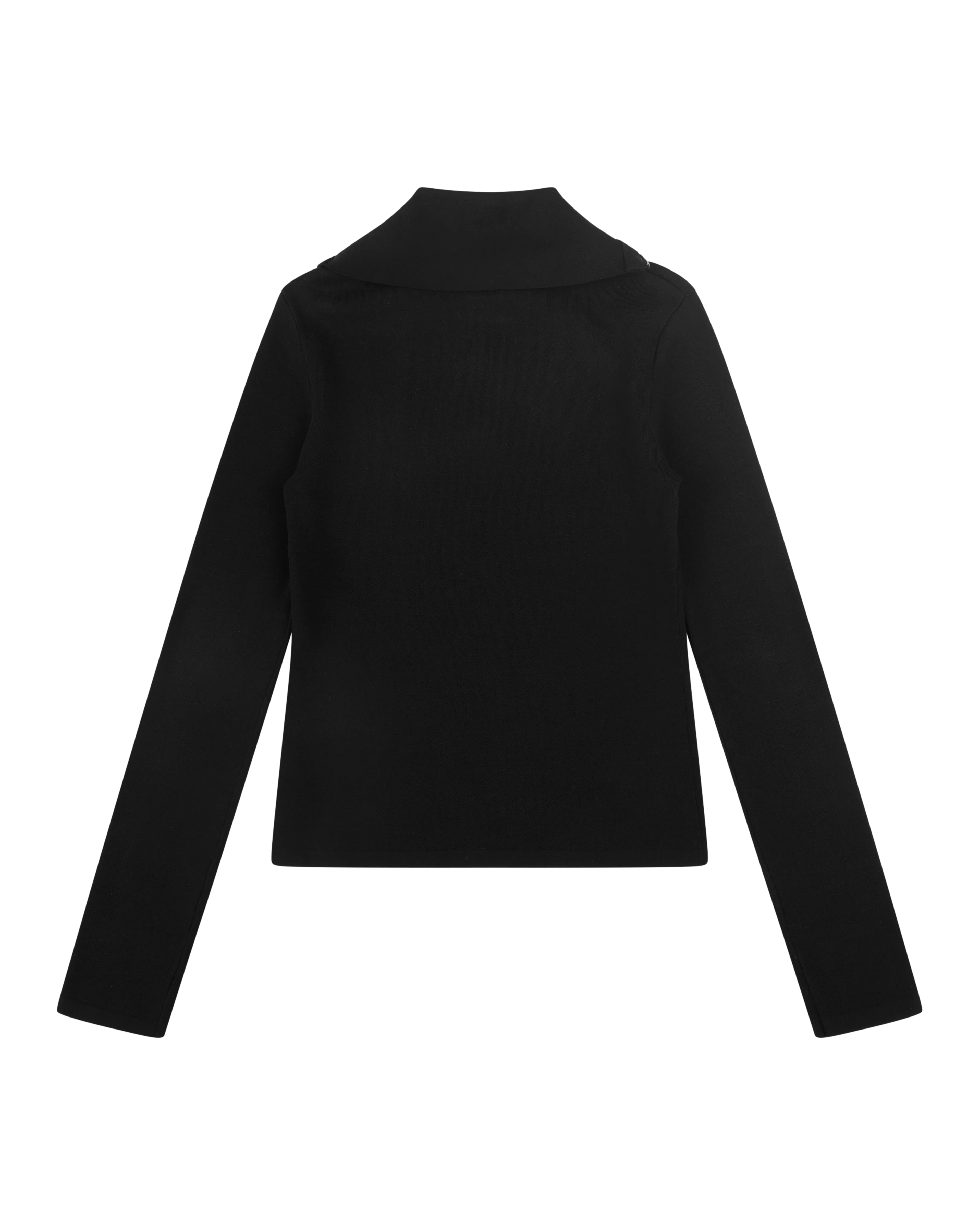 Zip Up Turtleneck Slim Black - Image 5