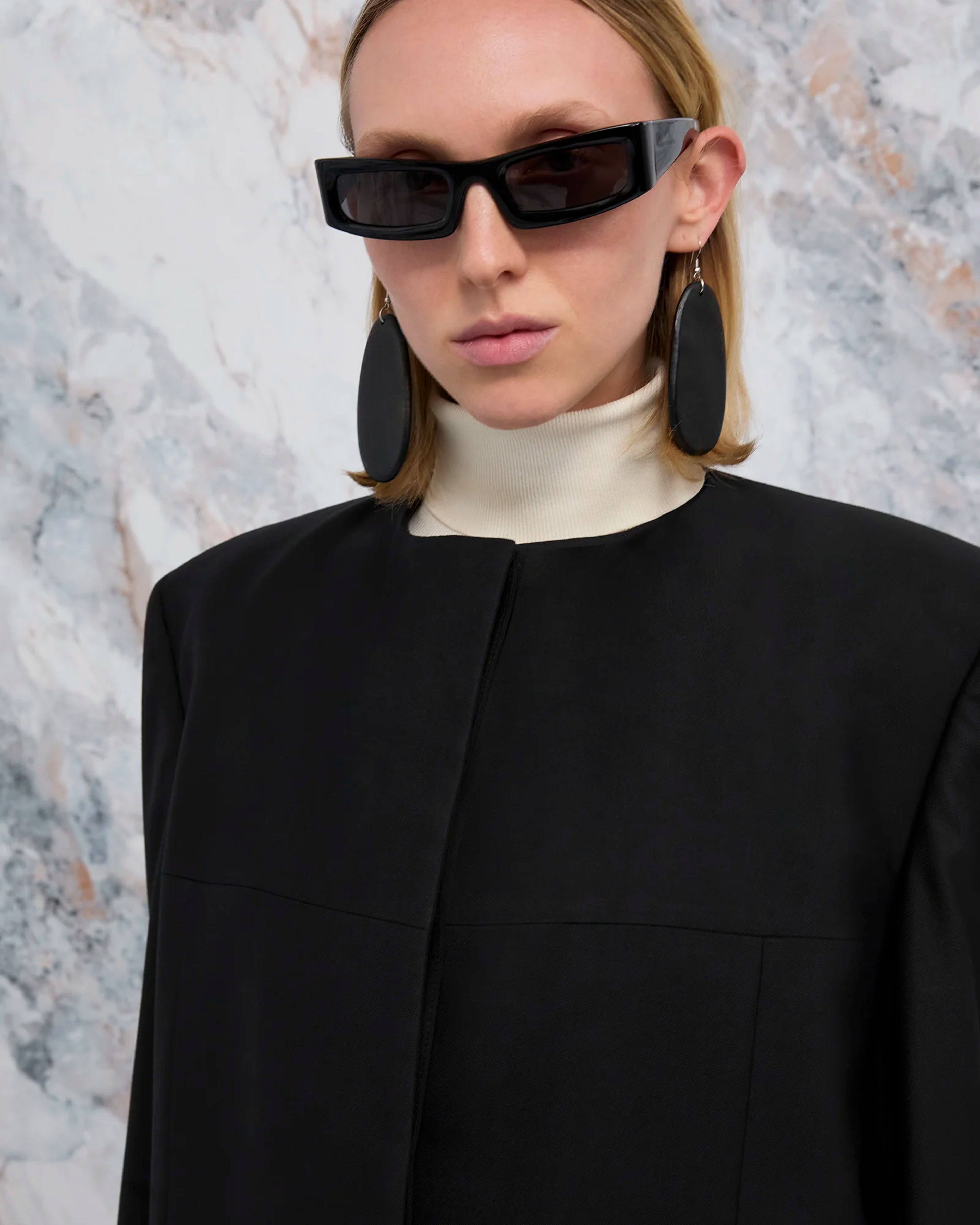 Oblong Tailored Jacket Black Wool - Image 2