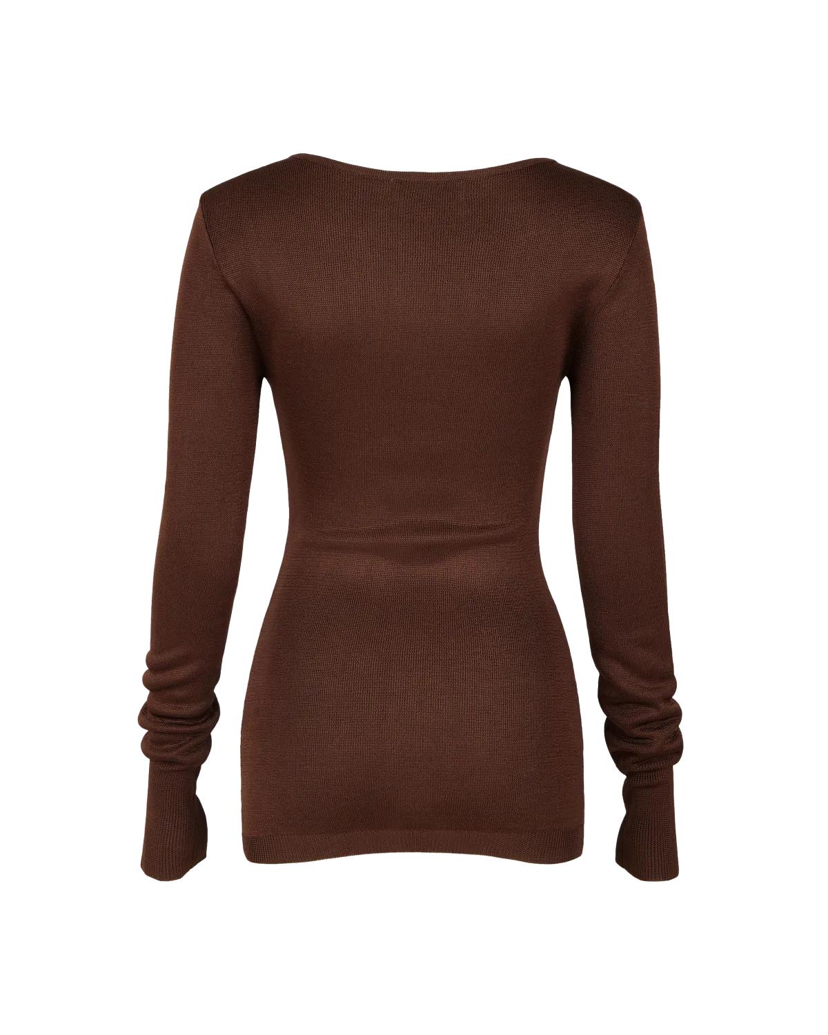 LS Boat Neck Top Chocolate - Image 4