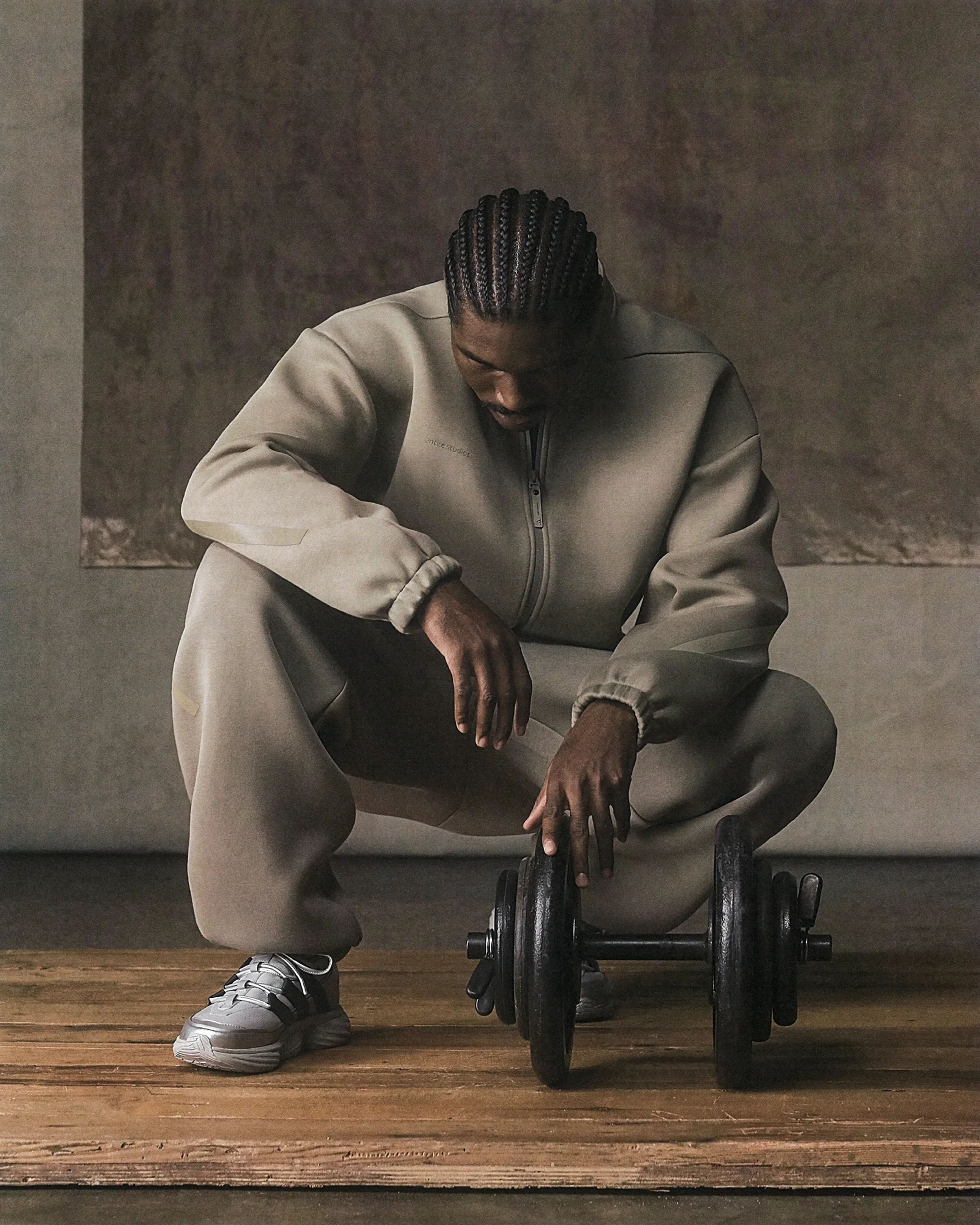 Z.N.E. Full Zip Knit Beige/Khaki - Image 2