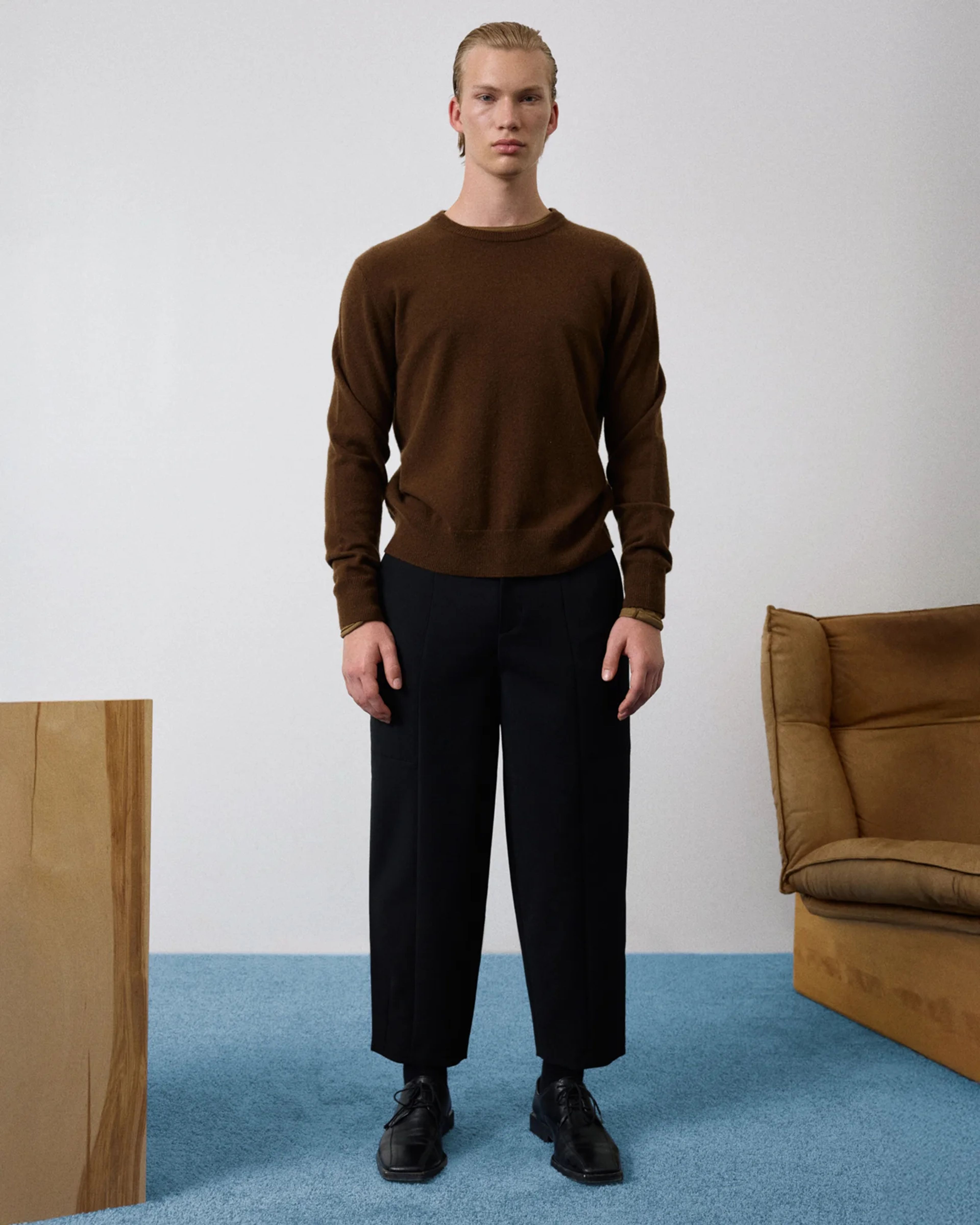 Carrot Trouser Black Wool - Image 1