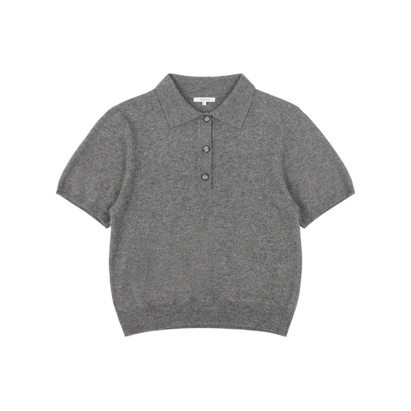 short-sleeve-knit-polo-concrete garment view