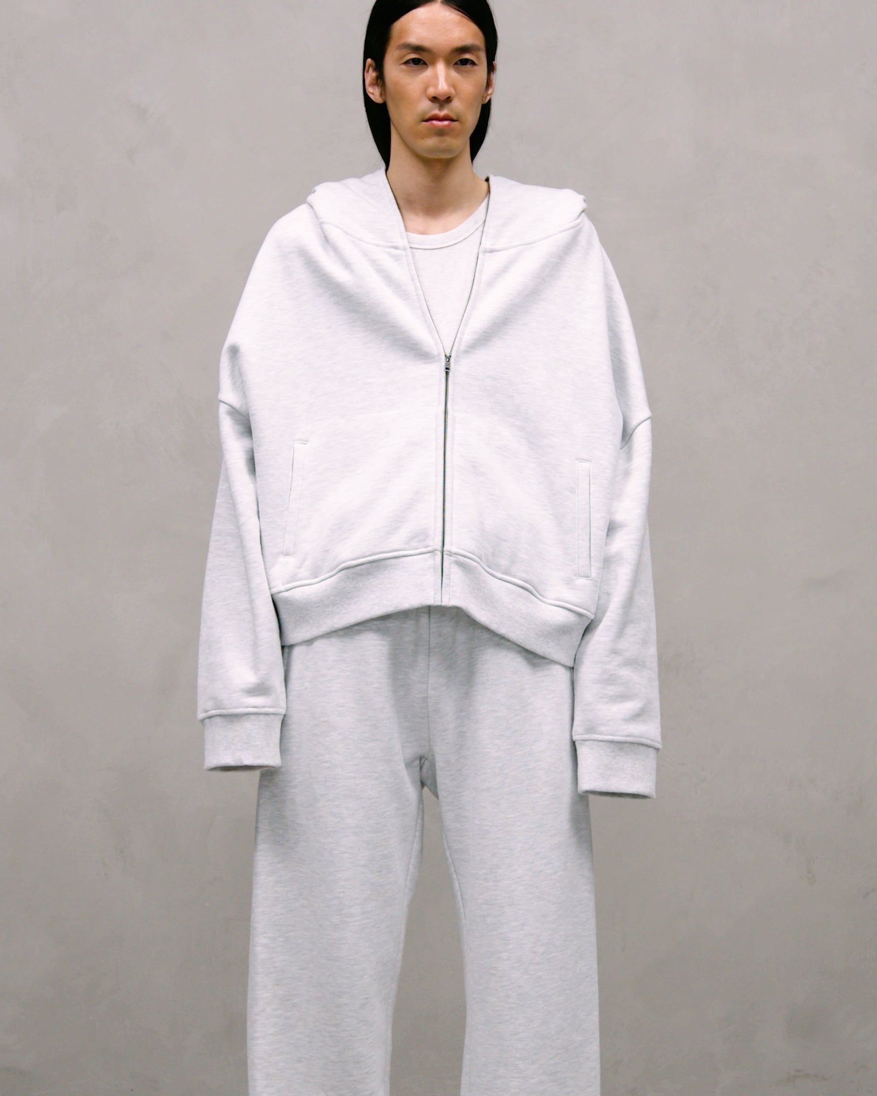 entire studios eternal zip グレー Entire Studios Men's' Eternal Zip Hooded Sweatshirt in Grey | LN-CC®