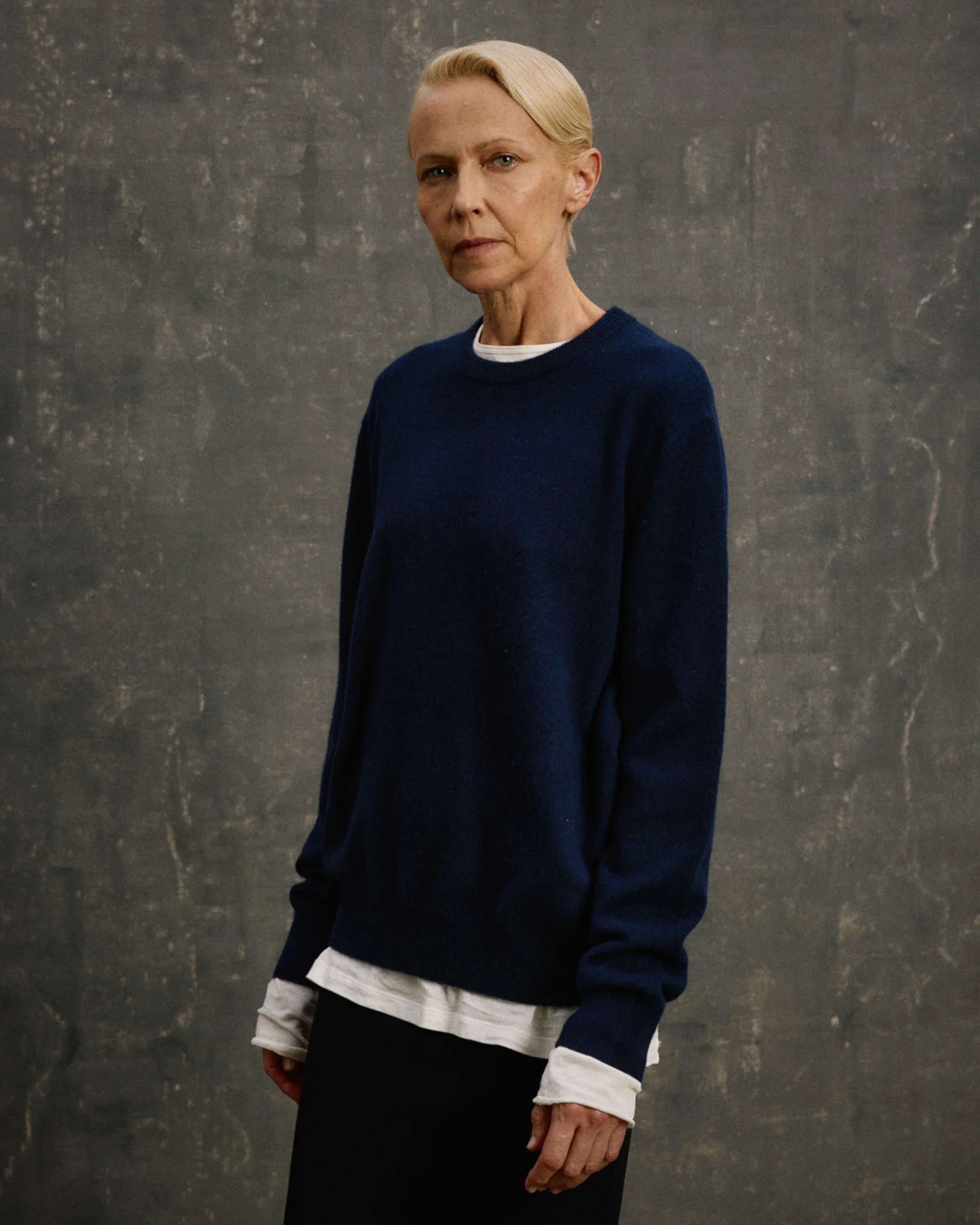 Knit Cashmere Crewneck Navy - Image 1