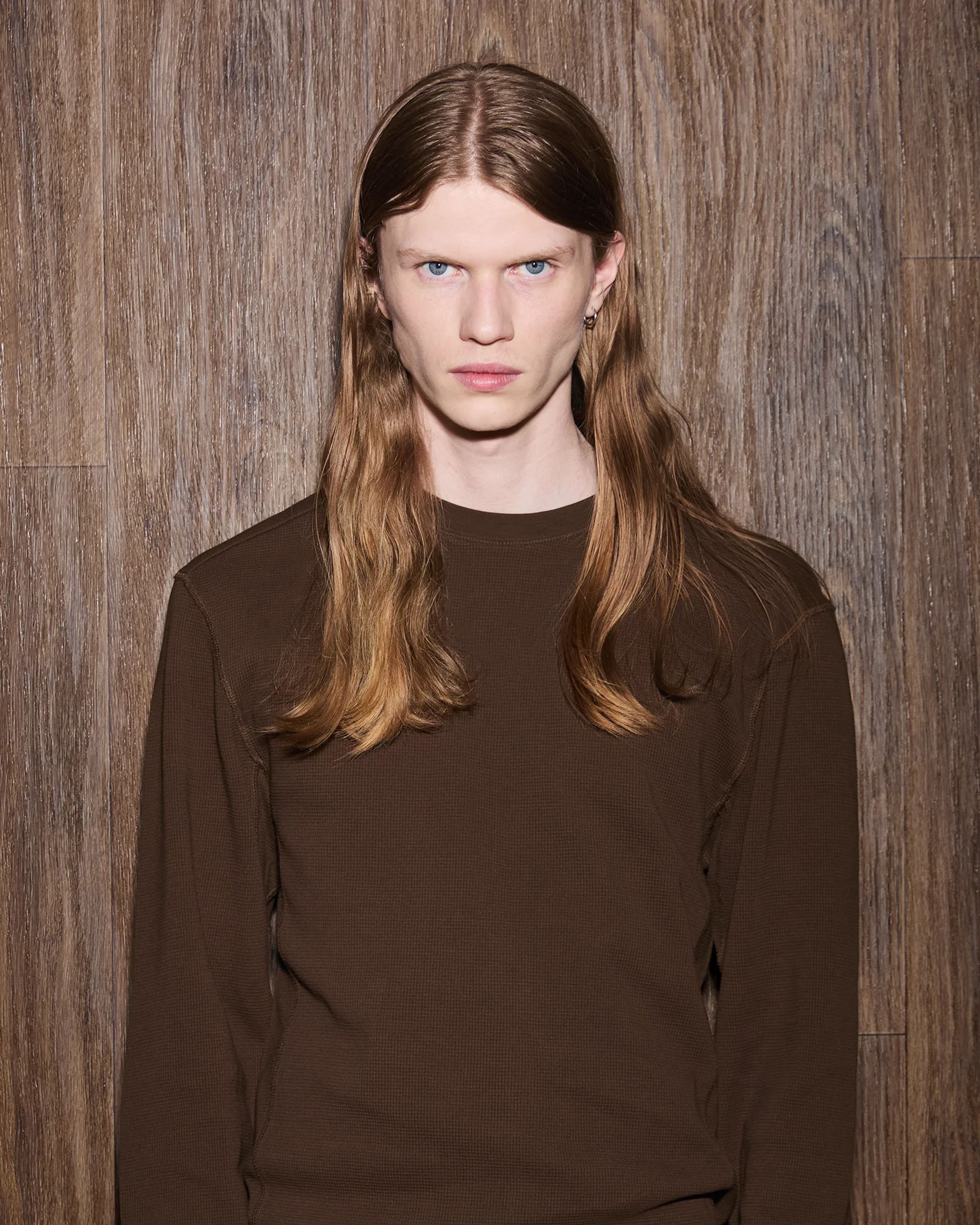 thermal-long-sleeve-brunette photo model