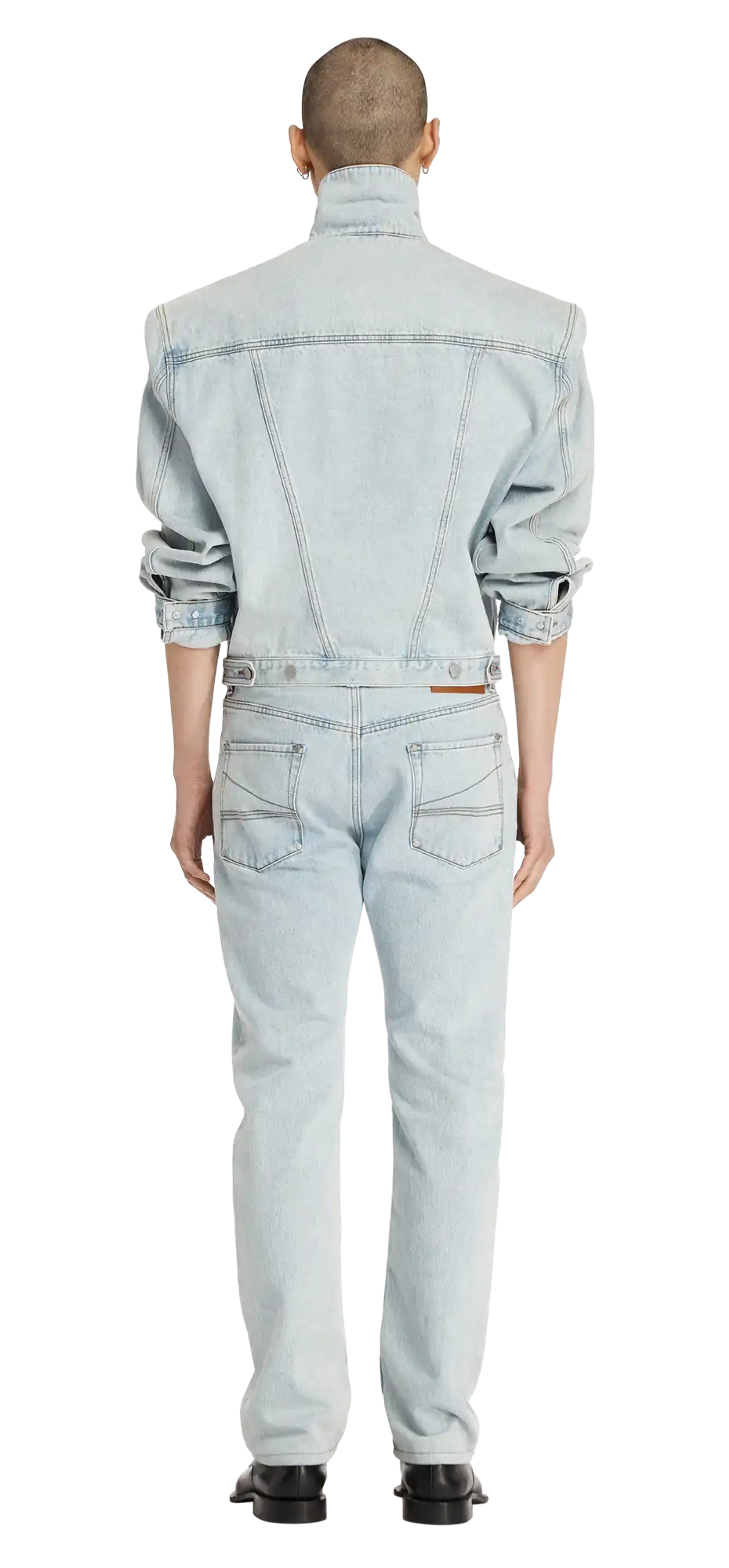 shrunken denim jacket old blue - entire studios