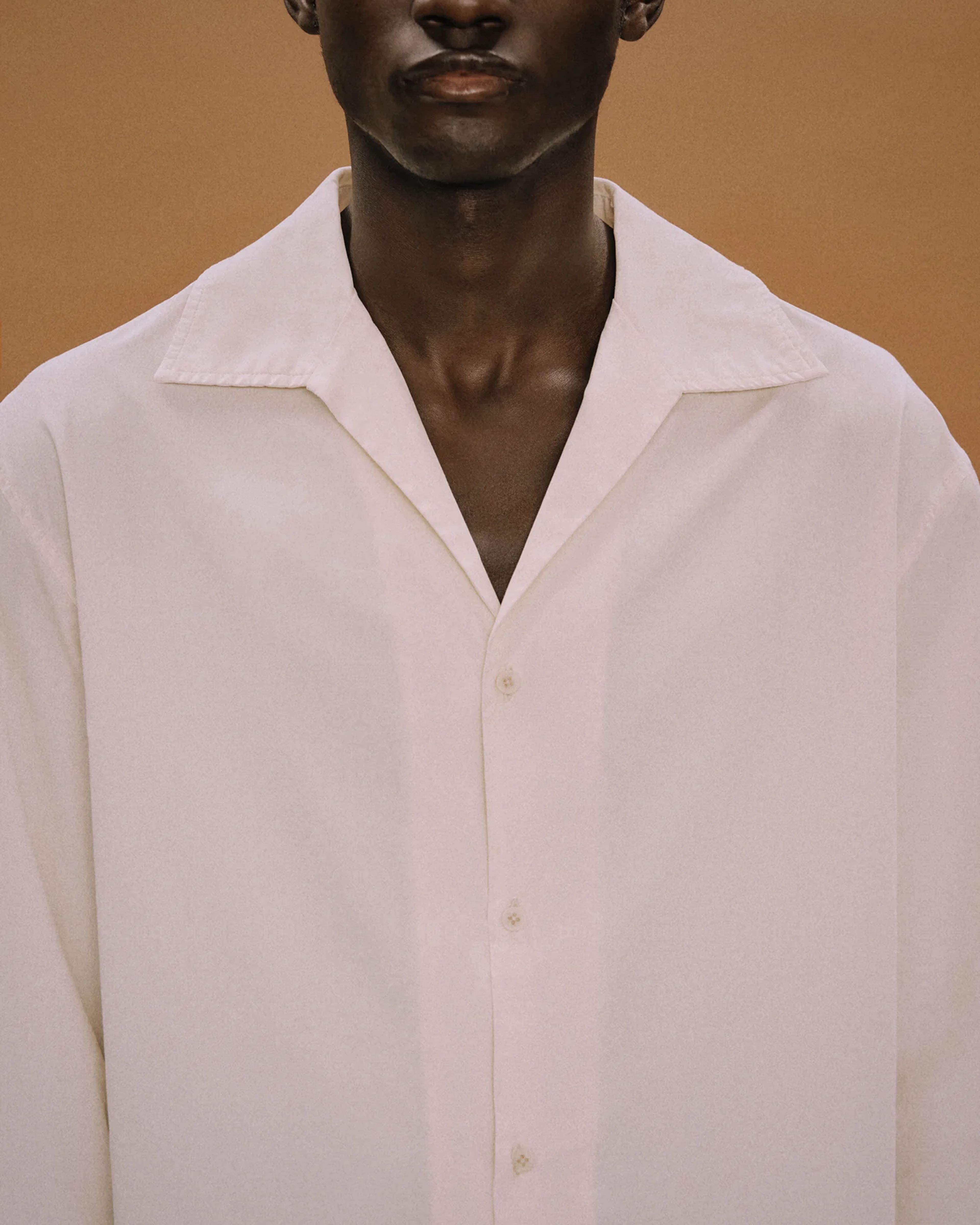 LS Pajama Shirt Off White - Image 4