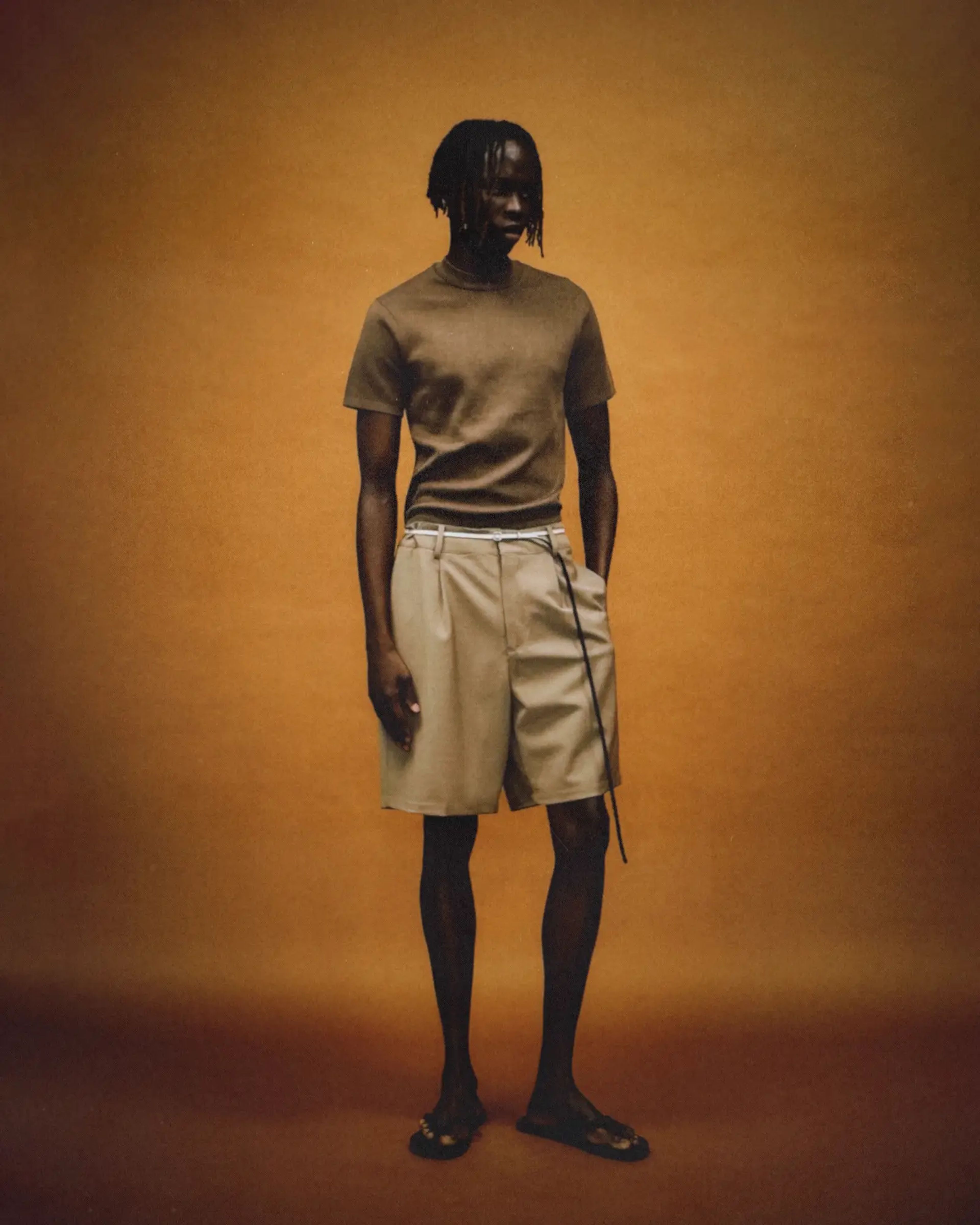 Slim Knit Tee Light Brown - Image 3