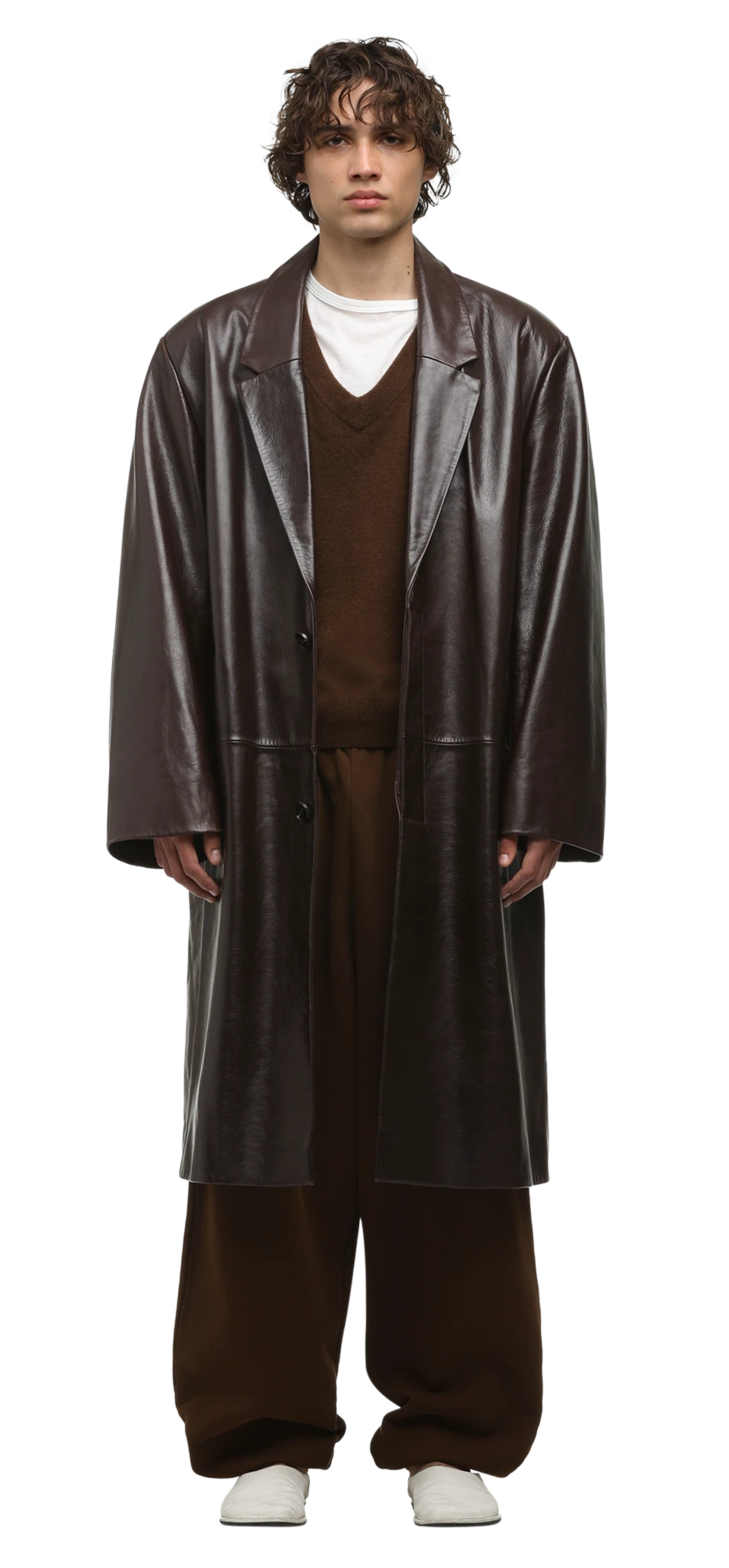 single-breasted-leather-coat-dark-brown character front view