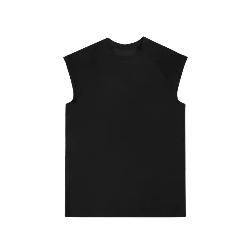 cut-off-tank-black garment view