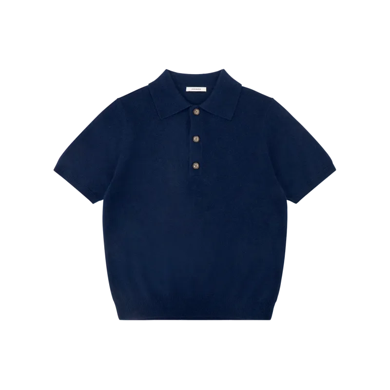 short-sleeve-knit-polo-navy garment view
