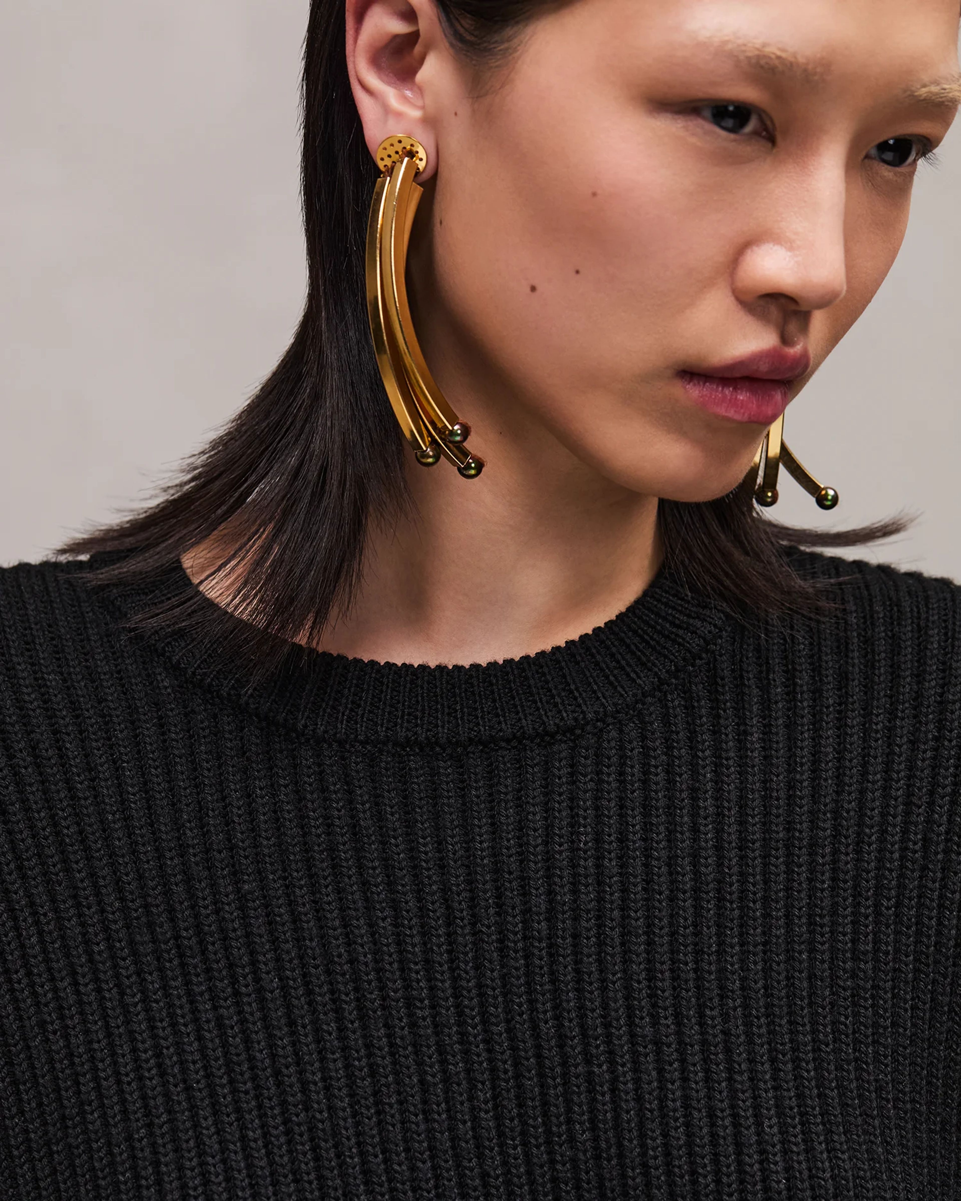 Oversize Knit Crewneck Black - Image 5