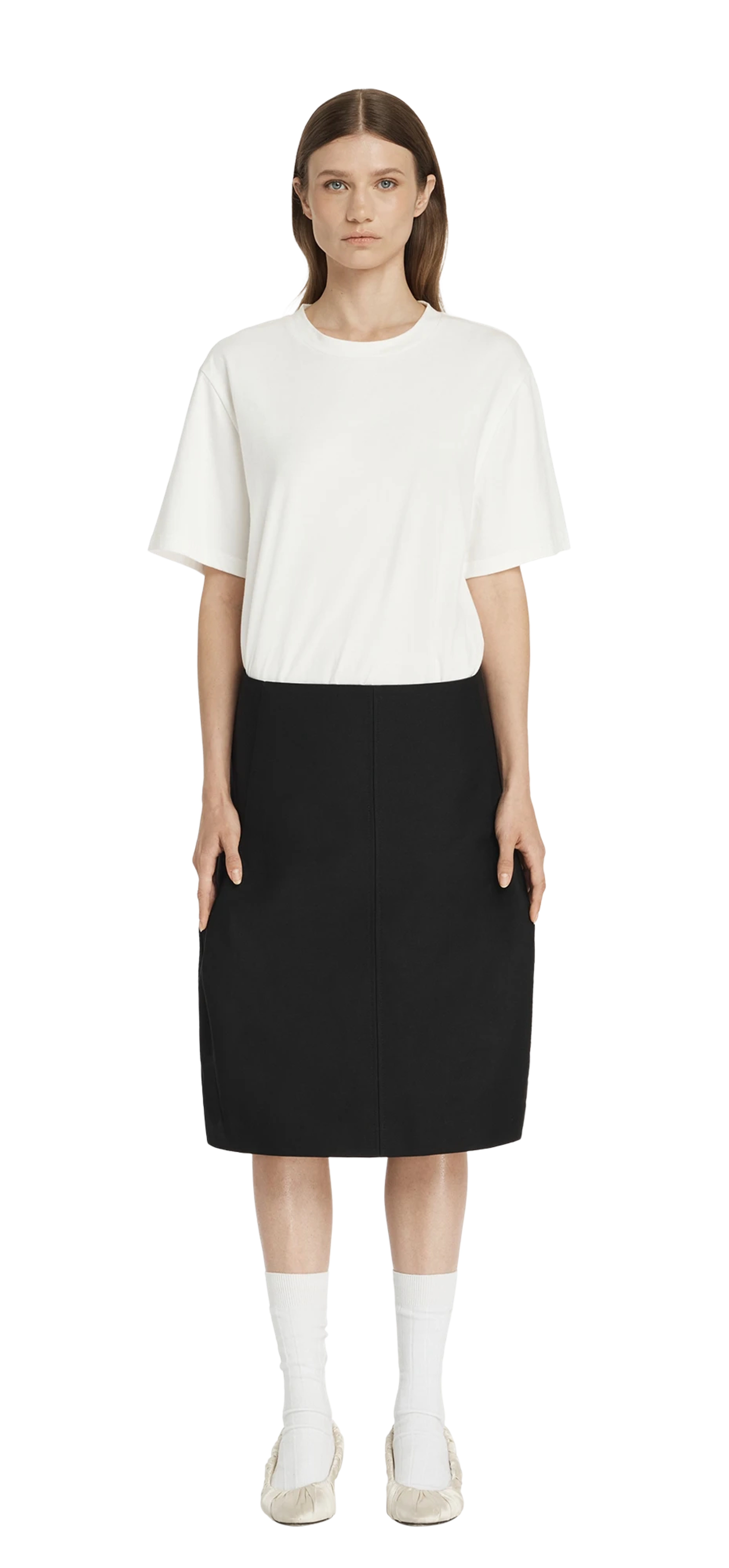 moulded-skirt-black-cotton character front view
