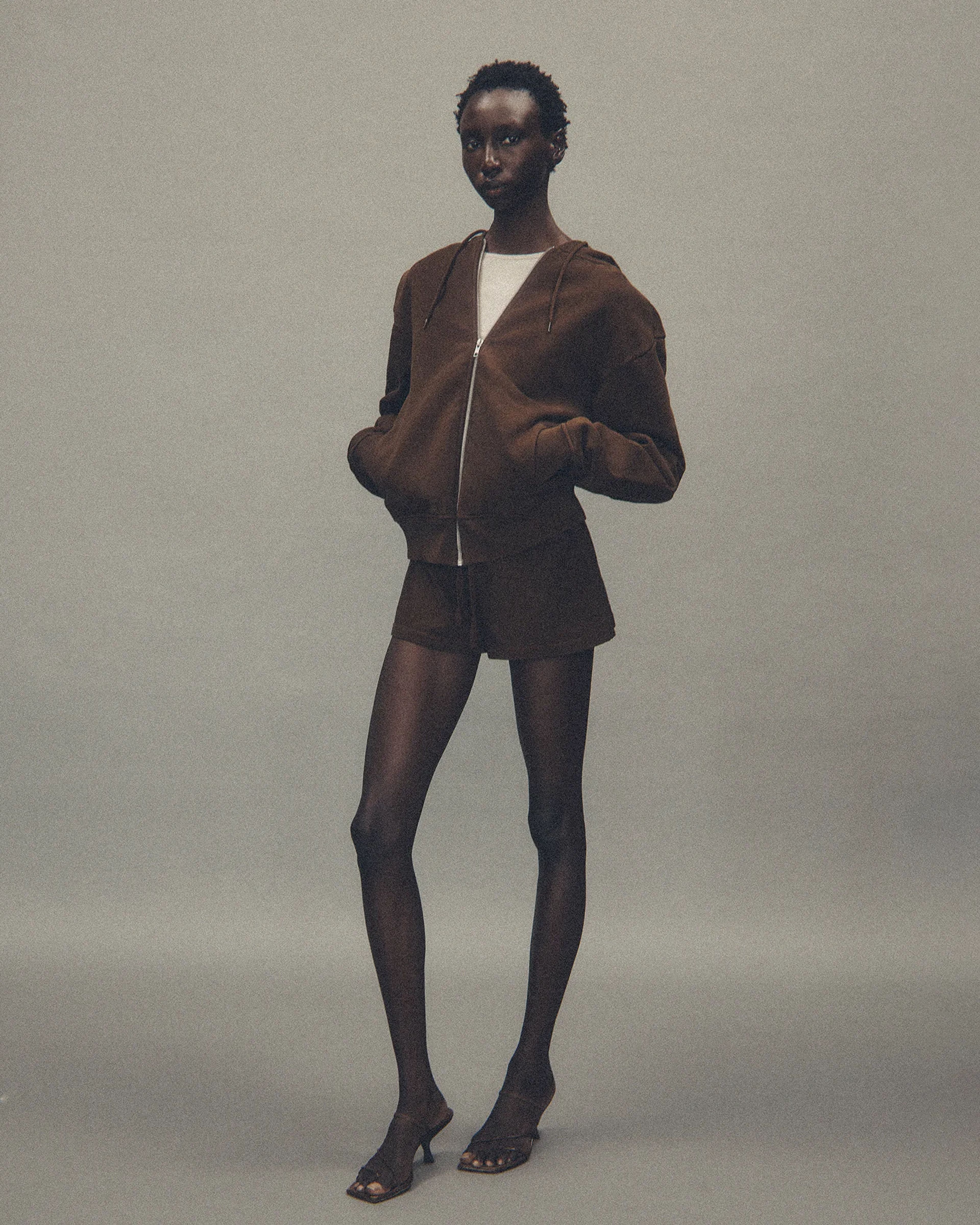 Slim Zip Up Brunette - Image 1