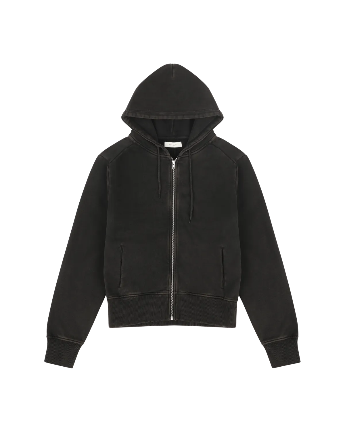 Slim Zip Up Washed Black - Image 7