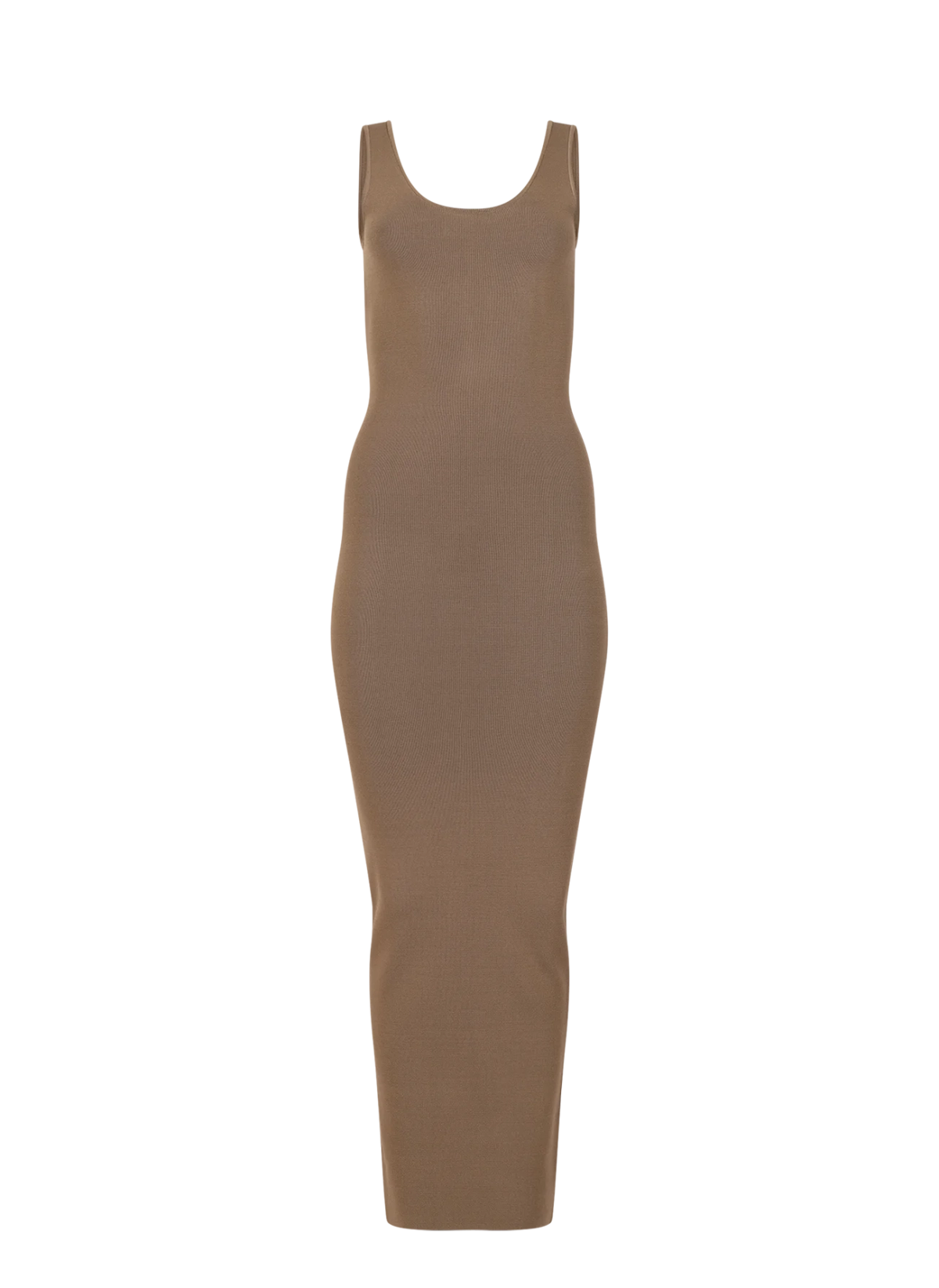 square neck knit midi tan - entire studios