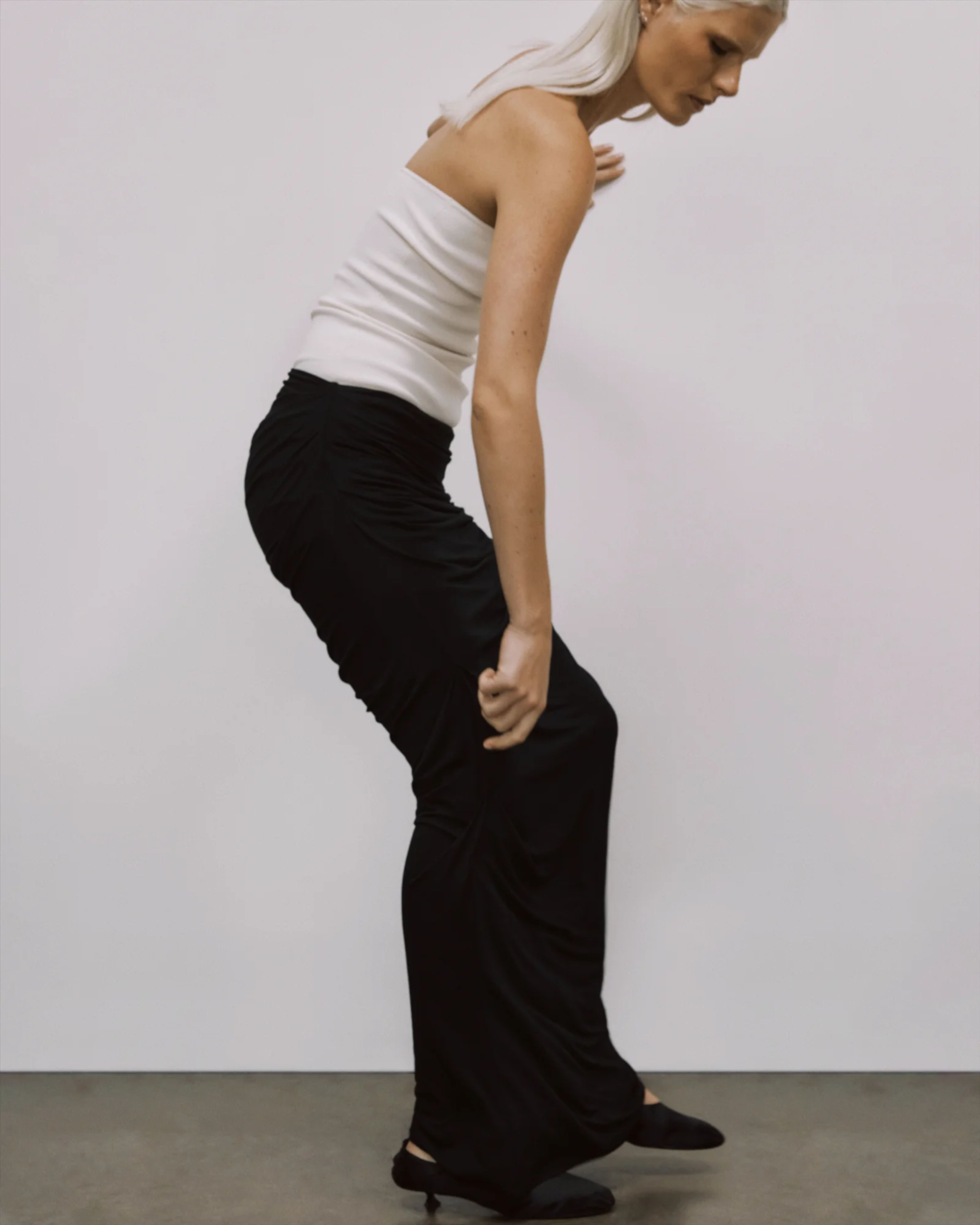 Drape Skirt Black - Image 2