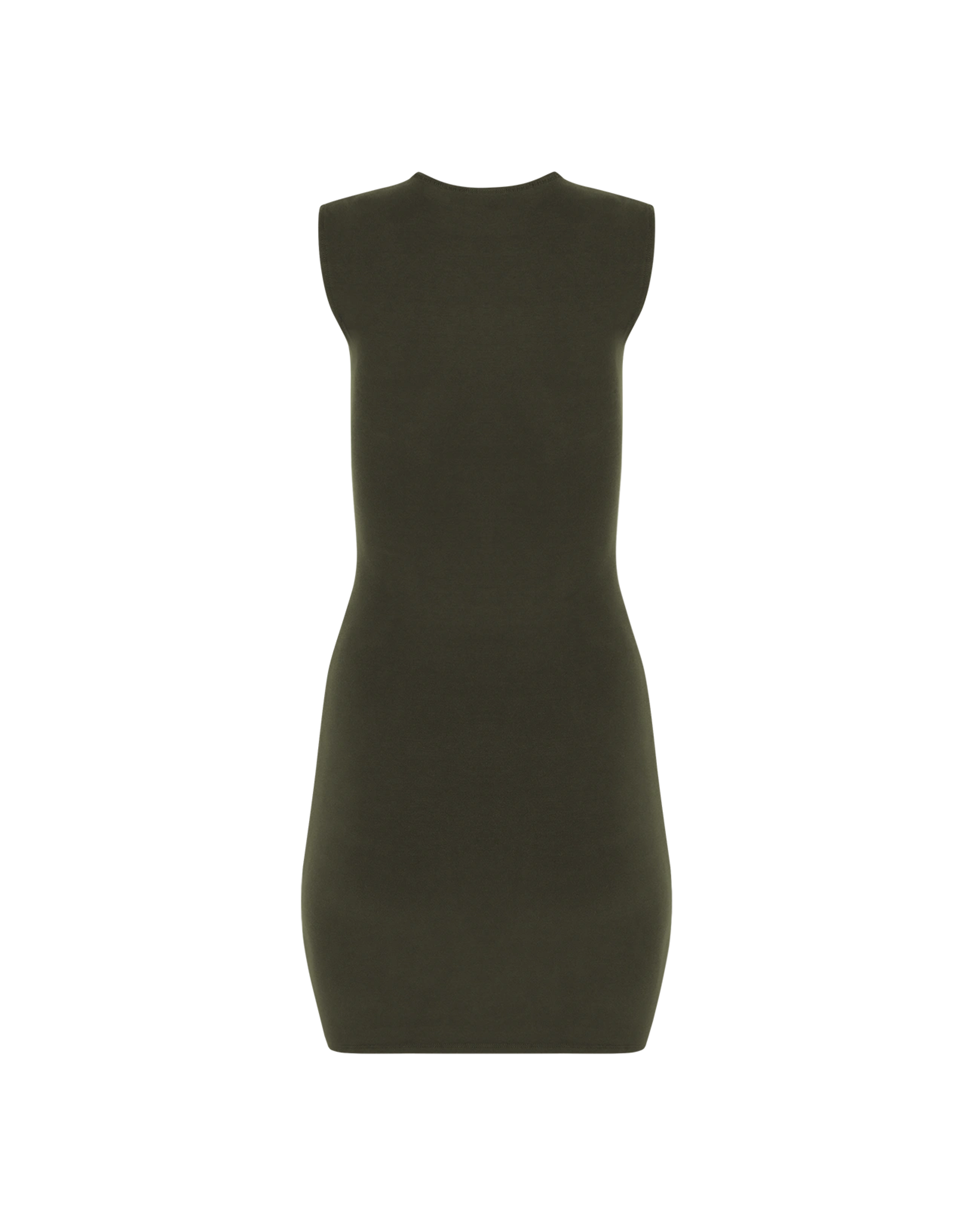 Sleeveless Mini Cotton Spandex Military - Image 2