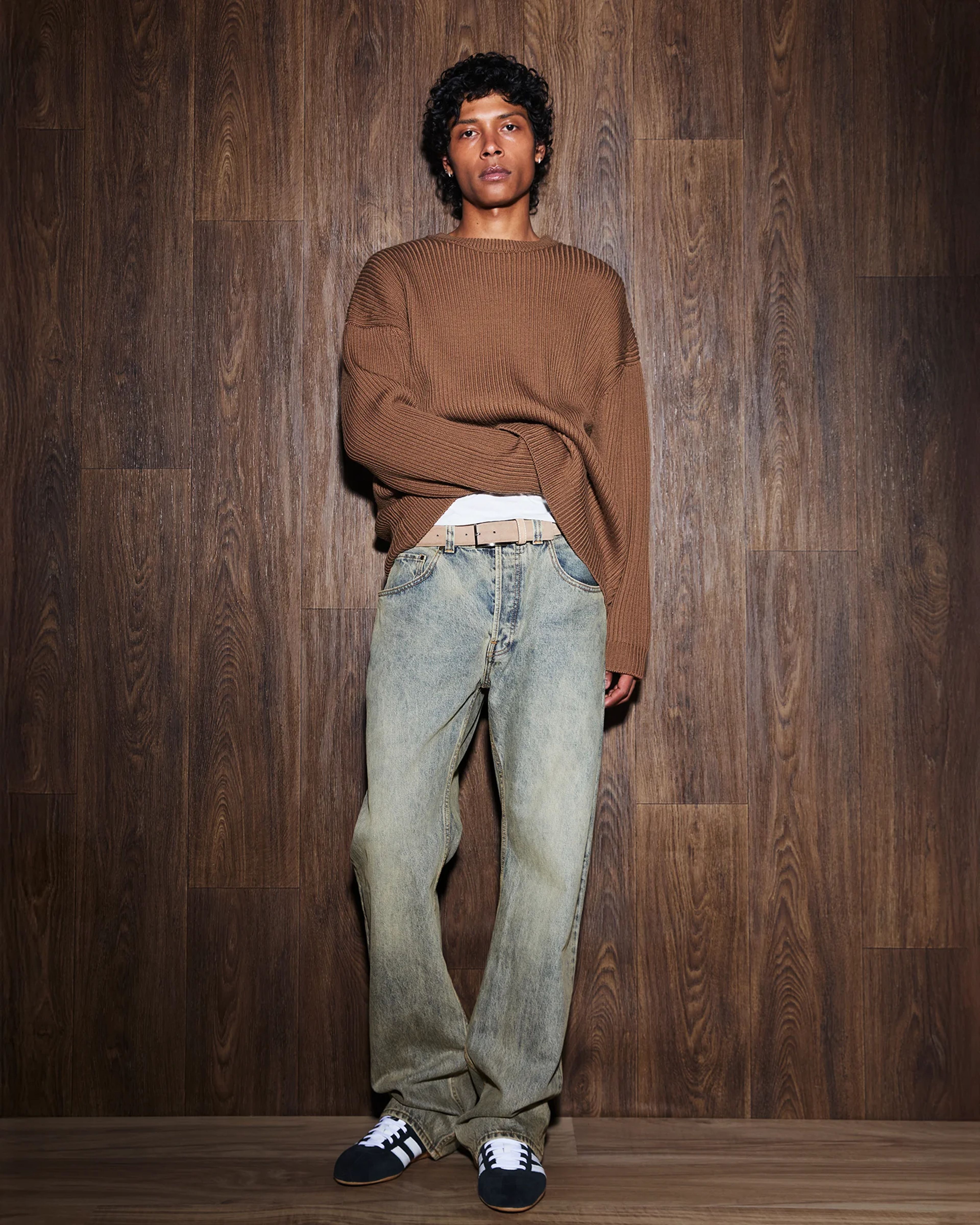 Oversize Knit Crewneck Tobacco - Image 1