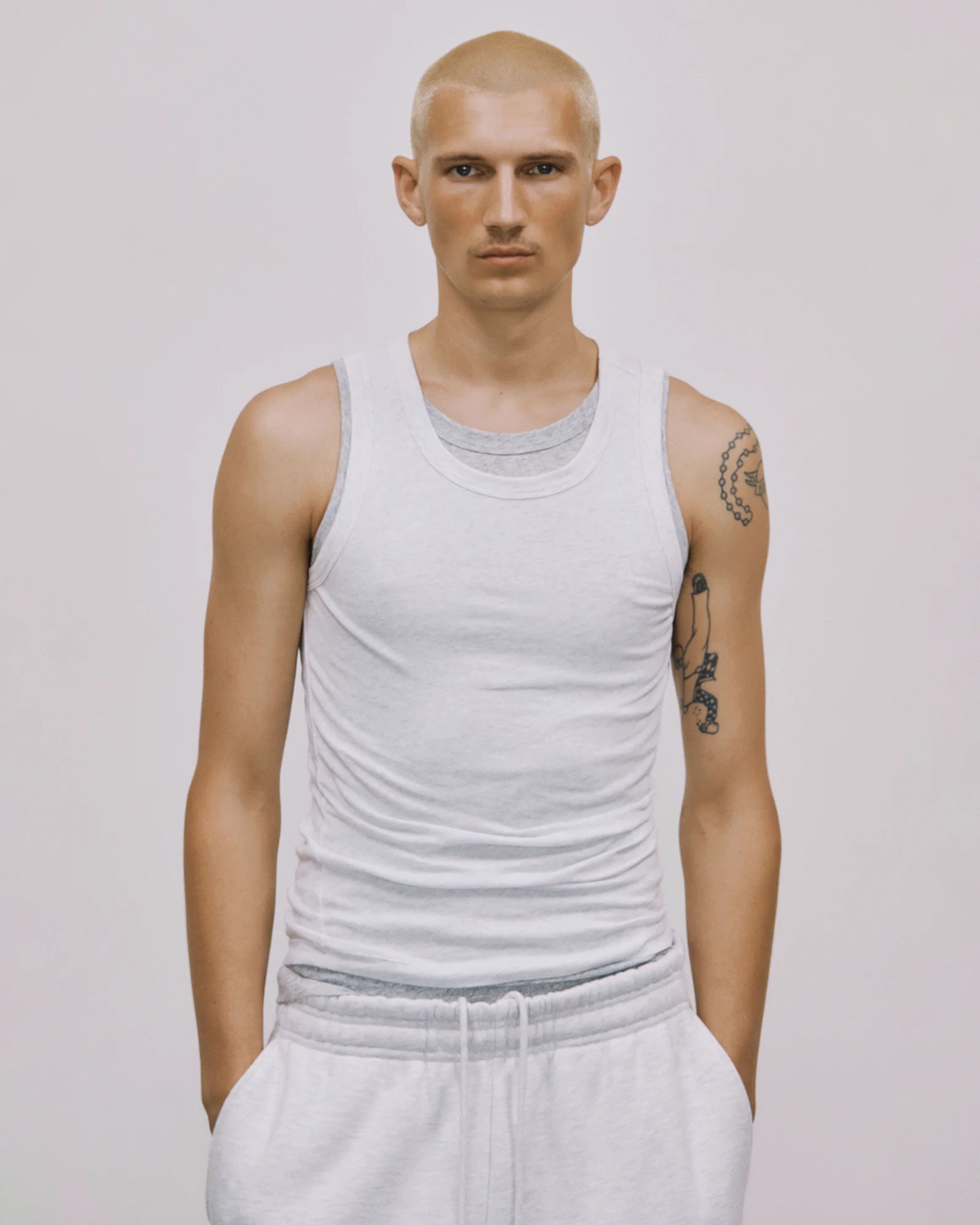 Sheer Tank Heather Grey - Image 1