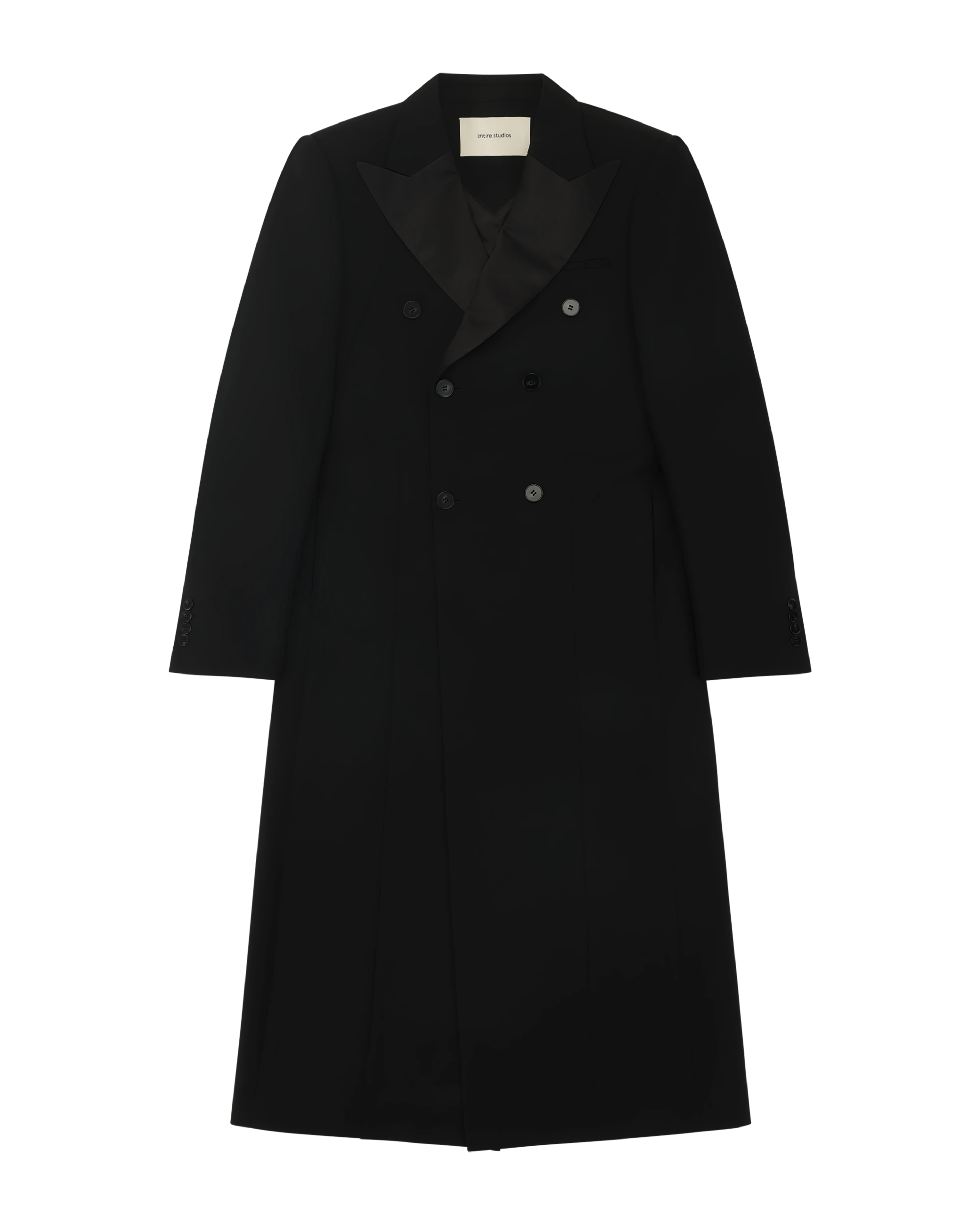 Mason Tailored Coat Black Wool - Image 3