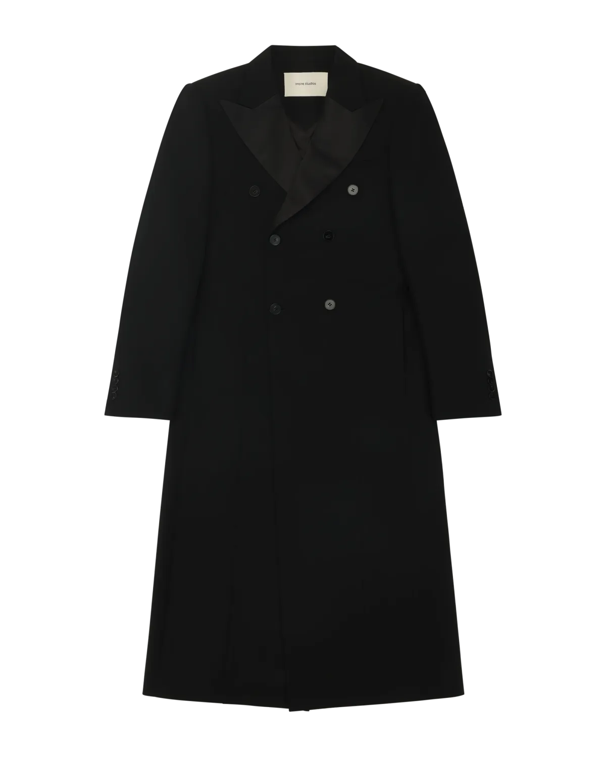 Mason Tailored Coat Black Wool - Image 4