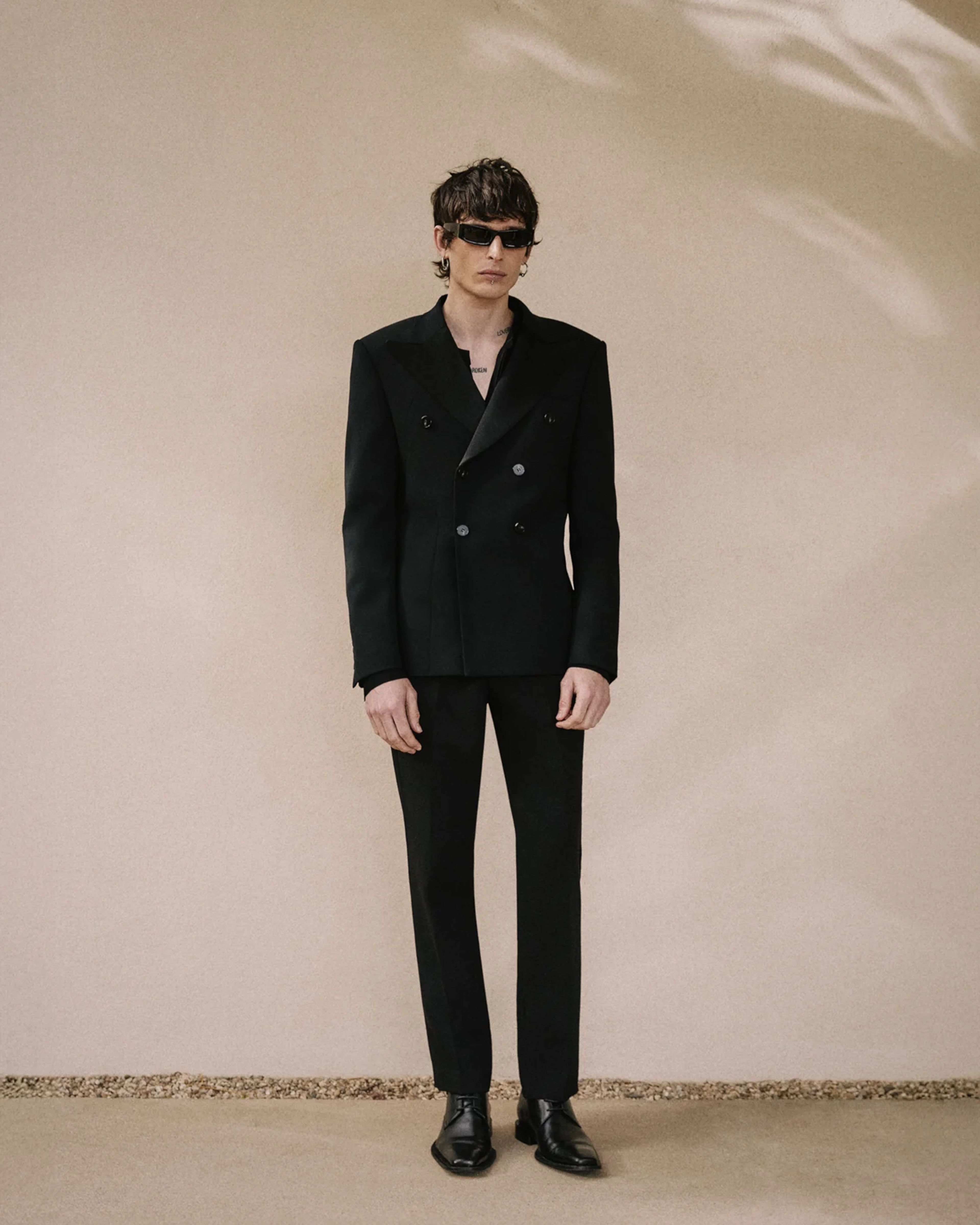 Mason Tailored Jacket Black Wool - Image 1