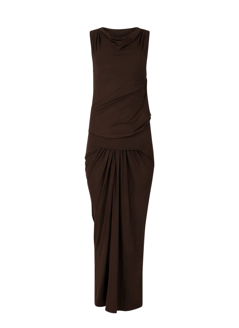 drape-dress-tobacco garment view