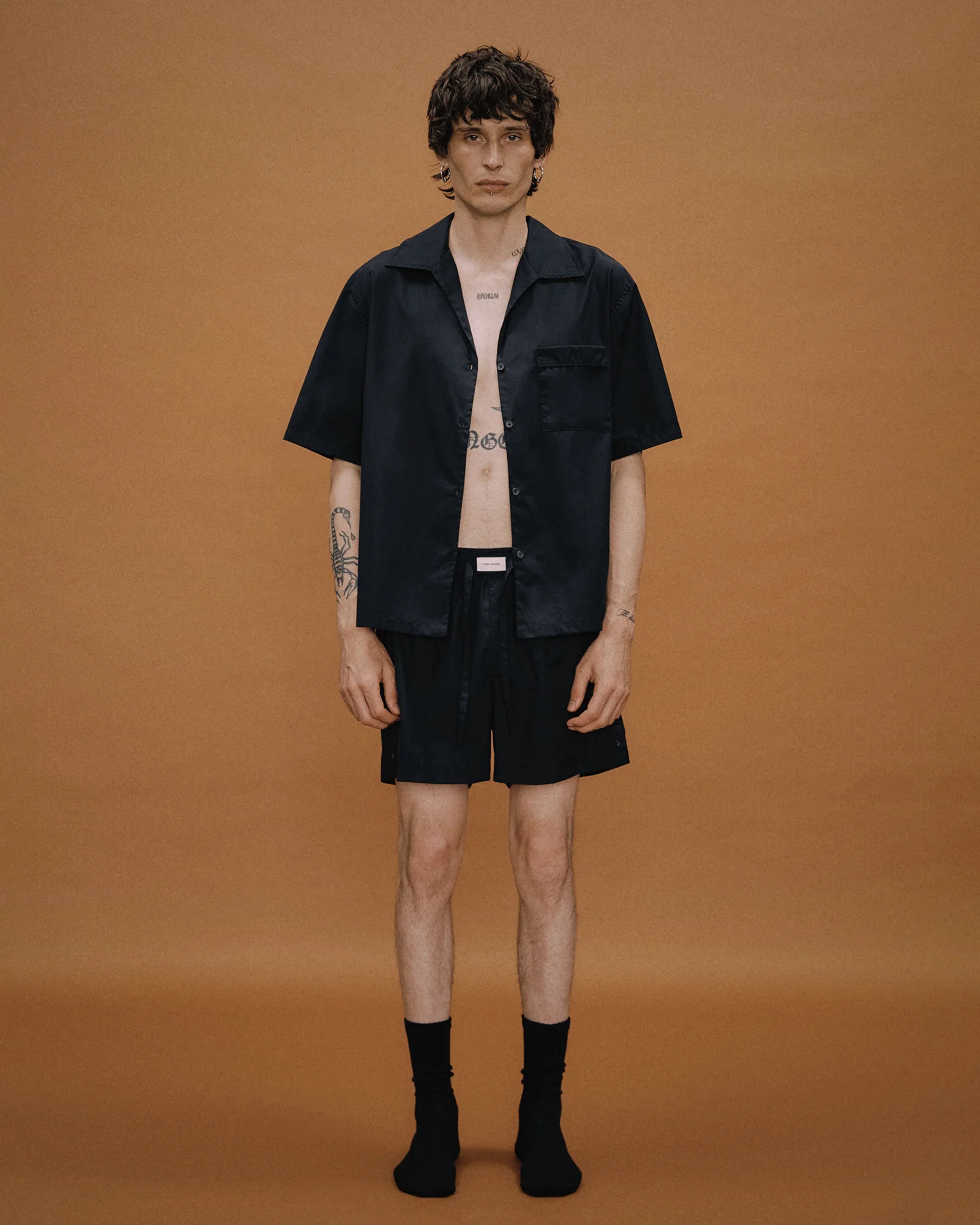 SS Pajama Shirt Black - Image 1