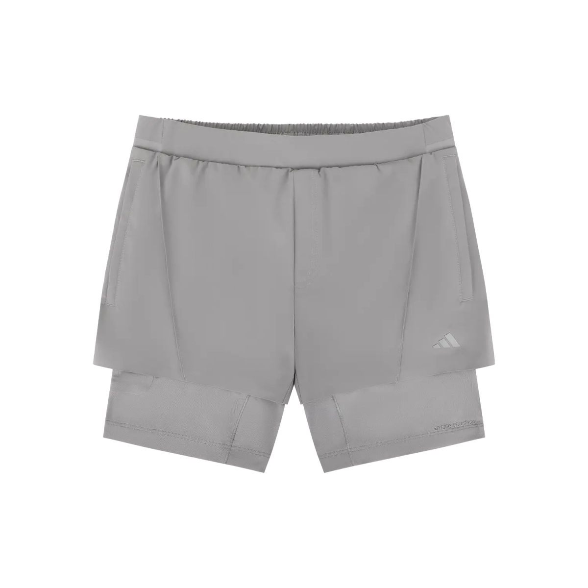 d4t training 2in1 shorts dove grey - entire studios