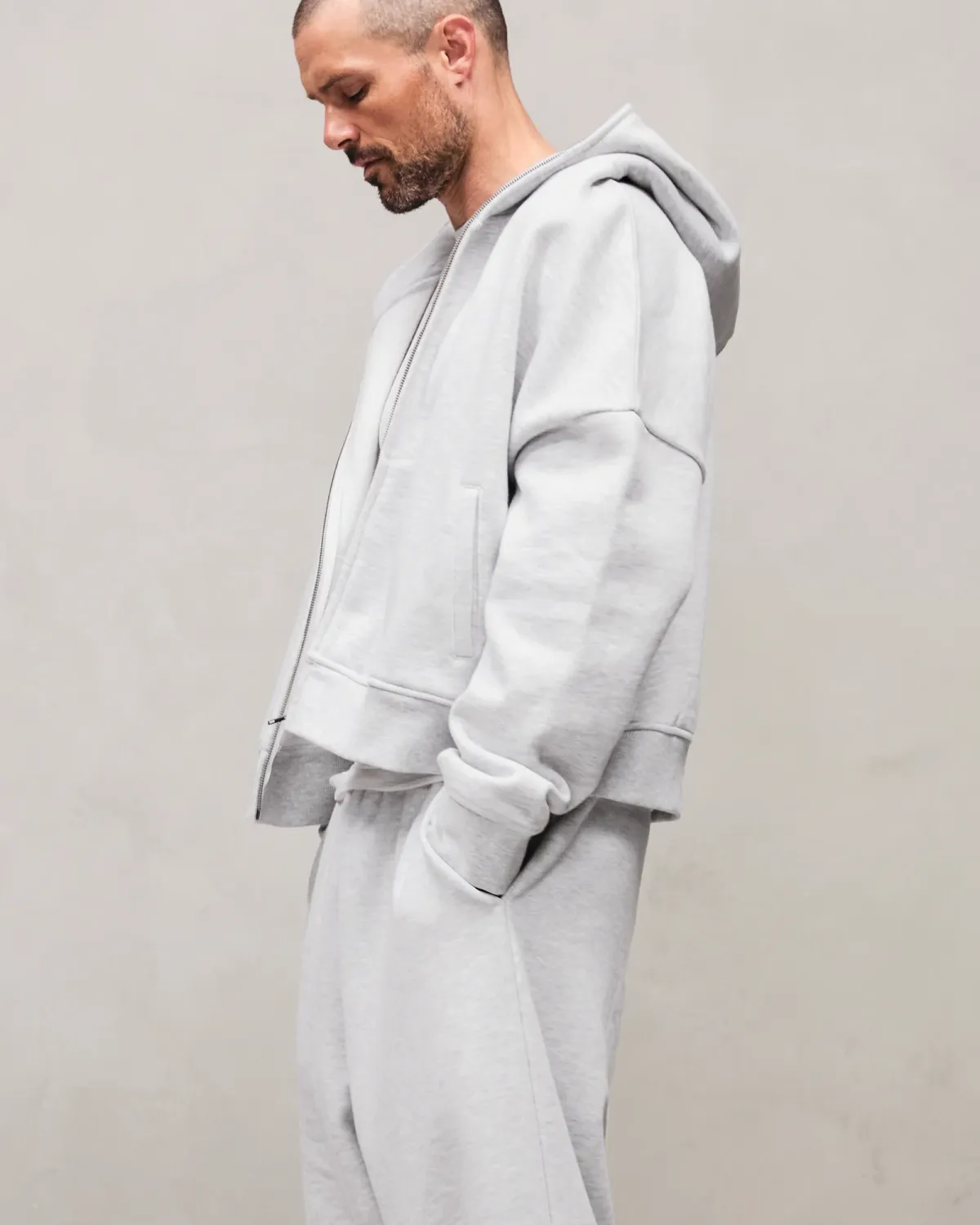 Entire Studios Eternal Zip フルジップフーディ L eternal zip heather grey - entire studios