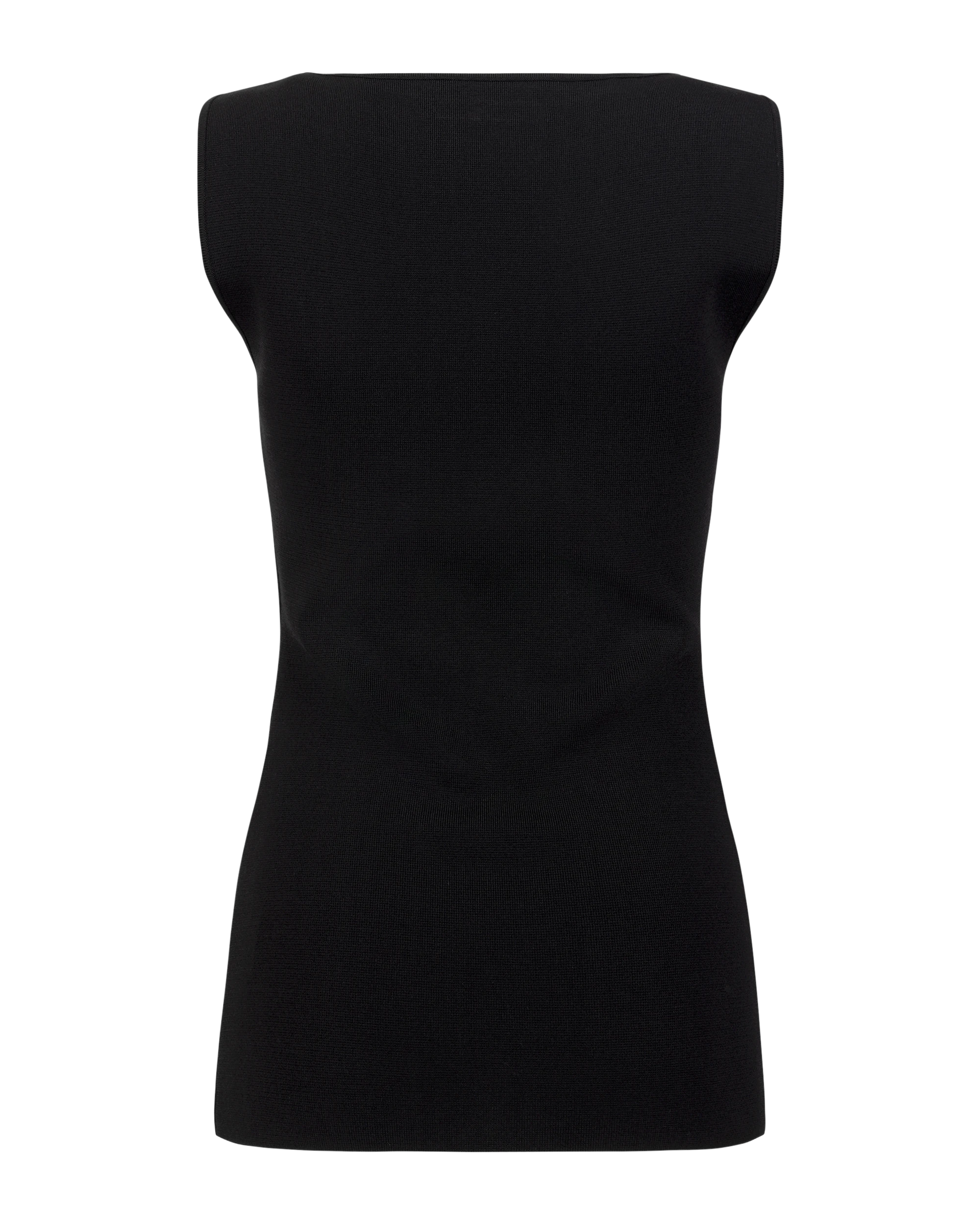 Boat Neck Top Black - Image 4