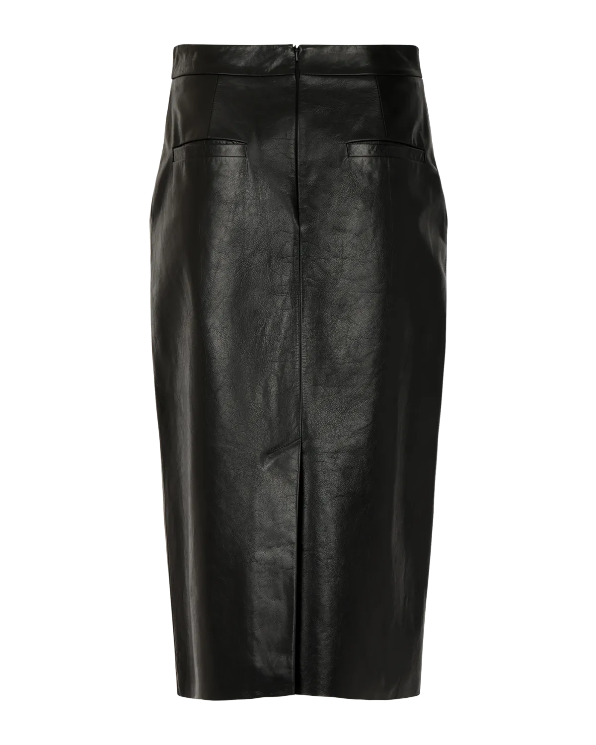 Parafold Leather Skirt Black Leather - Image 4