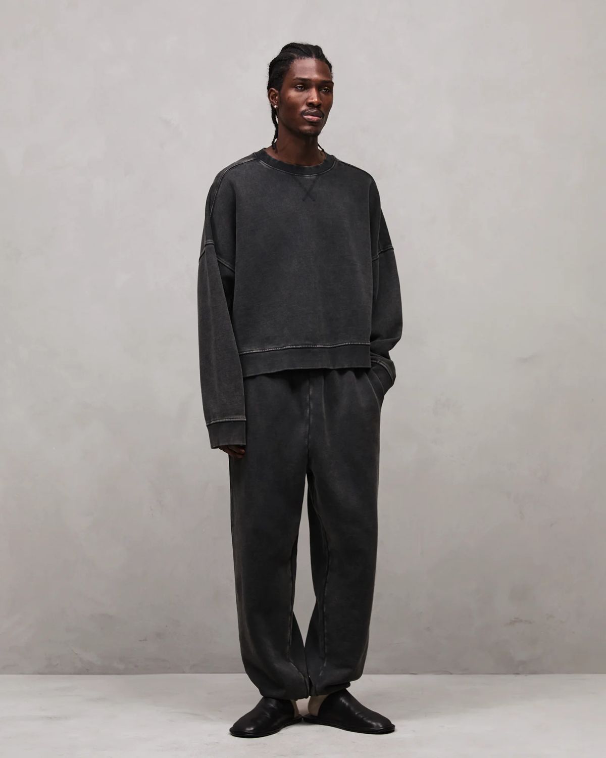トップス entire studio box crew washed black box crew washed black - entire studios