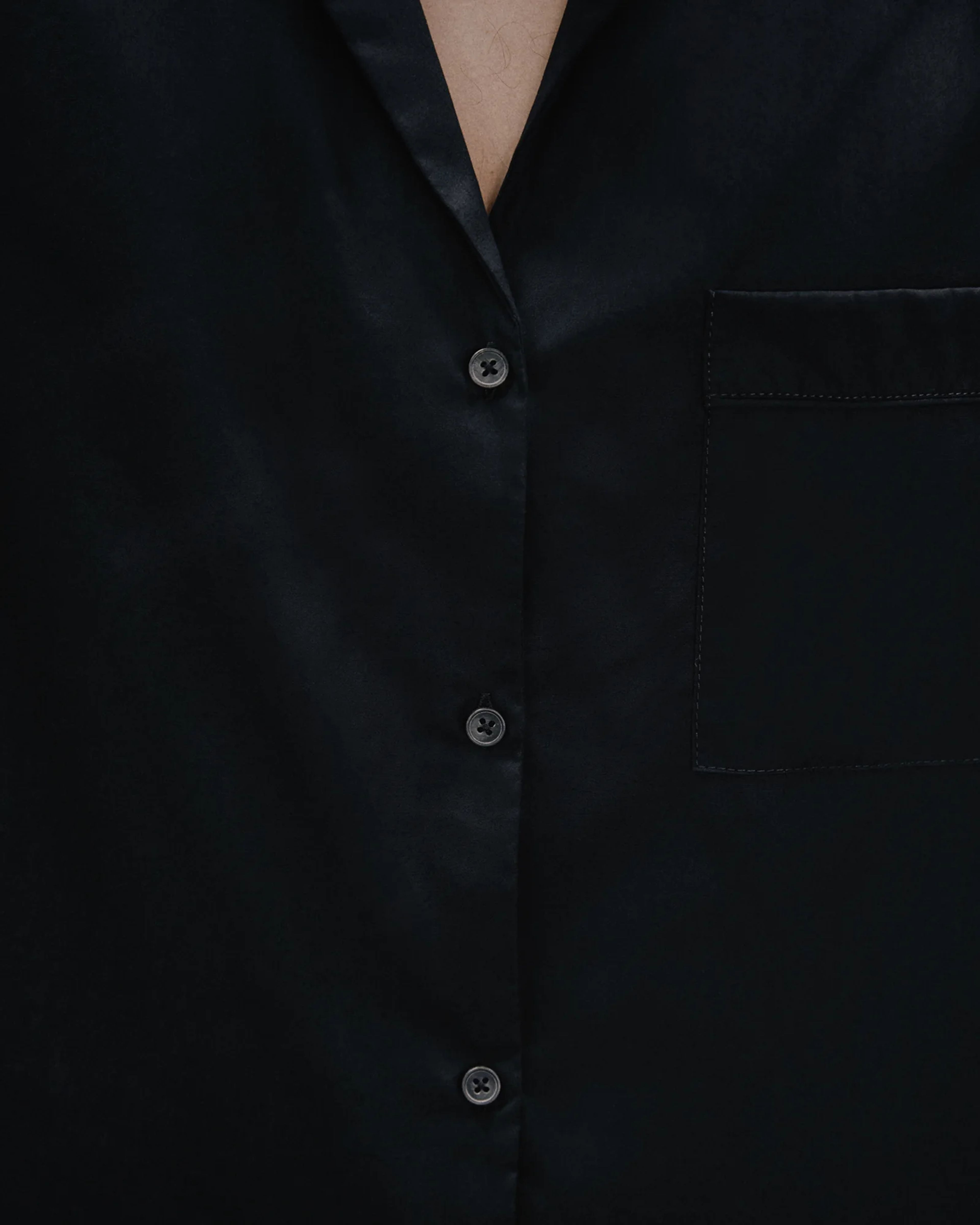SS Pajama Shirt Black - Image 5