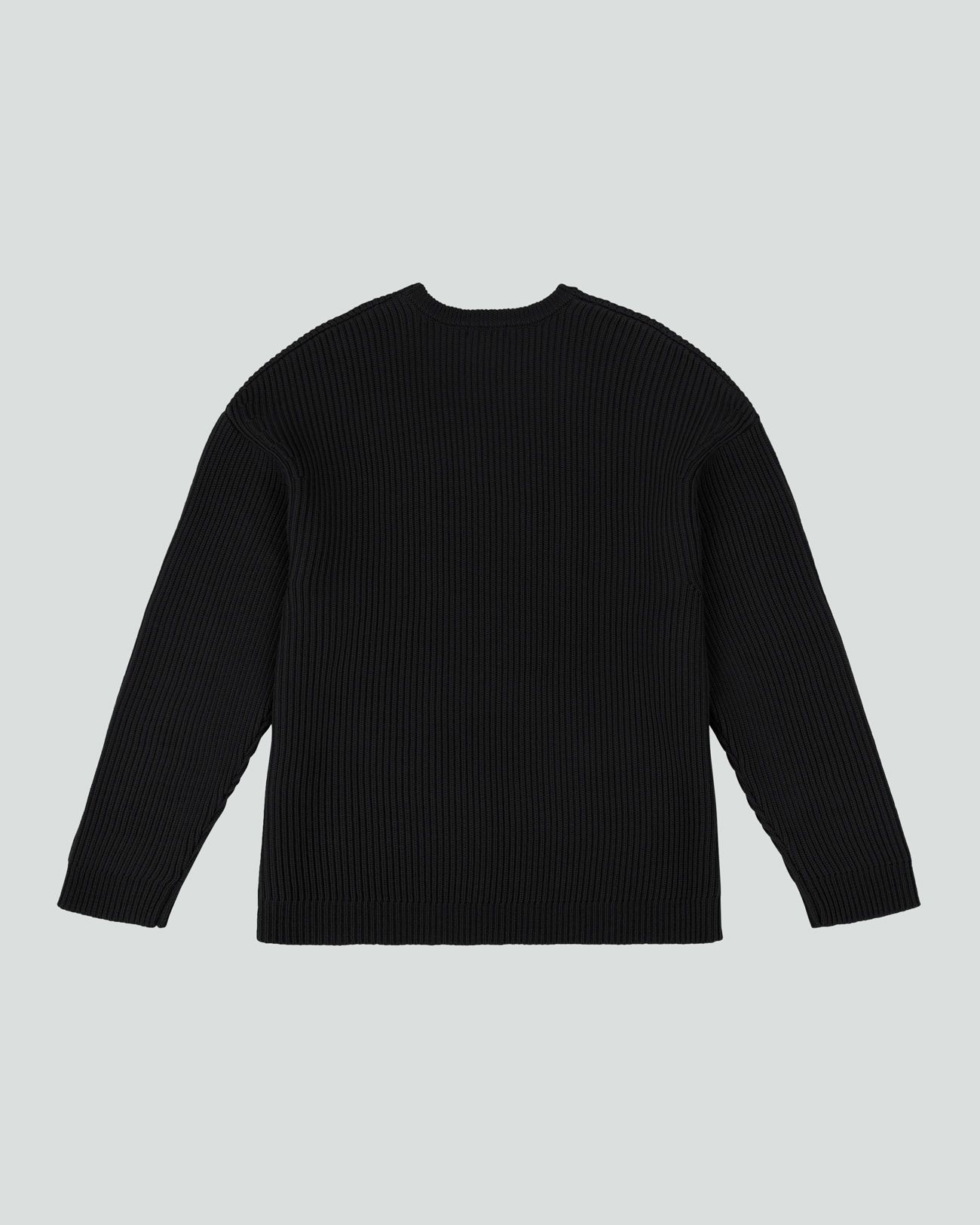 oversize knit crewneck black - entire studios