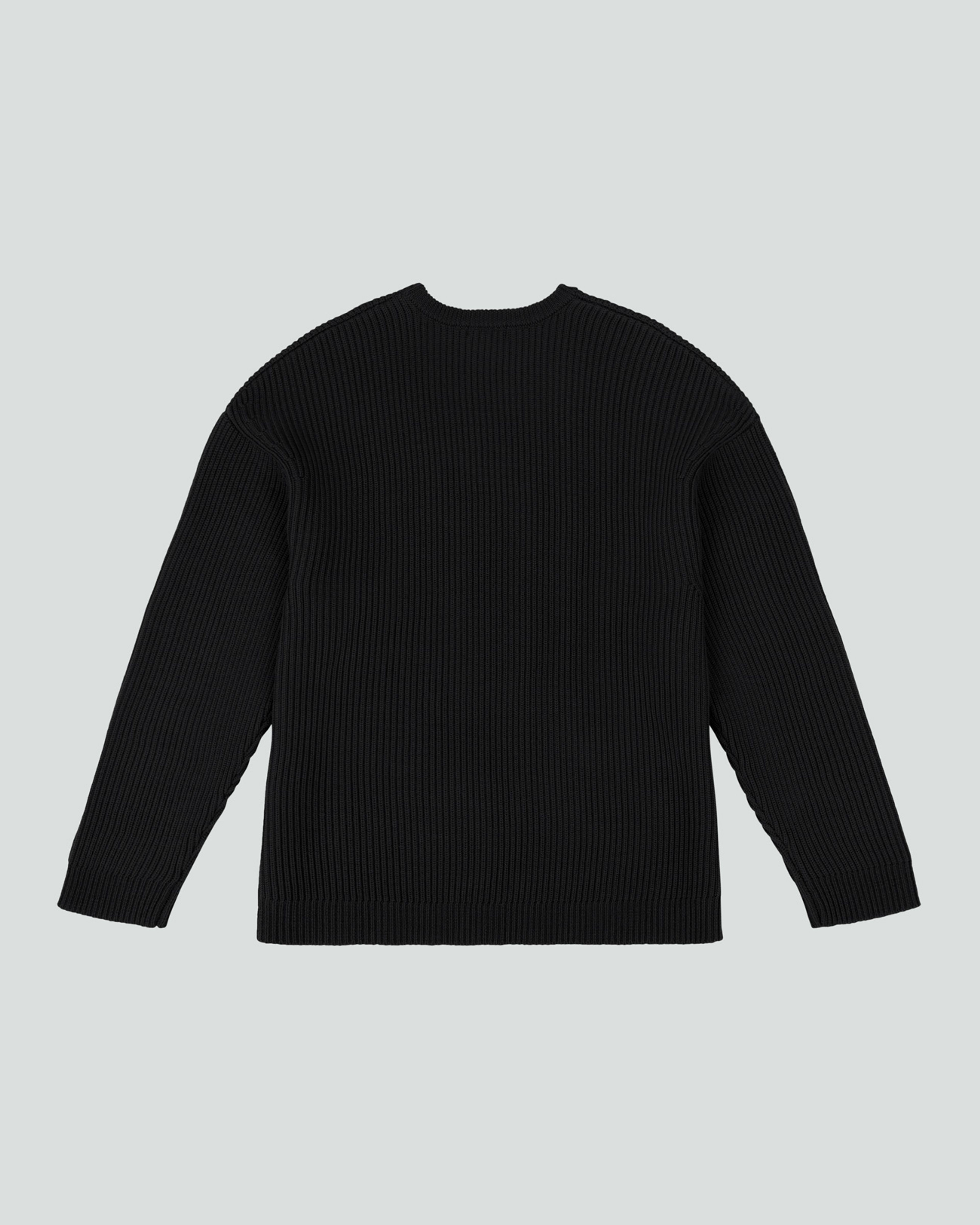 Oversize Knit Crewneck Black - Image 8