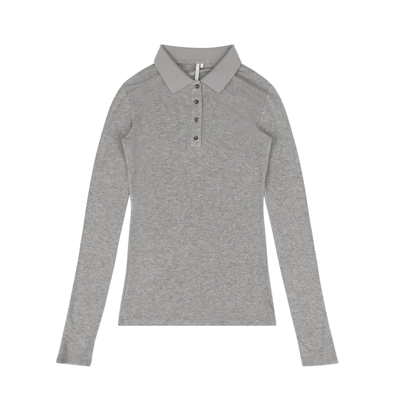 ls-polo-silver-grain garment view