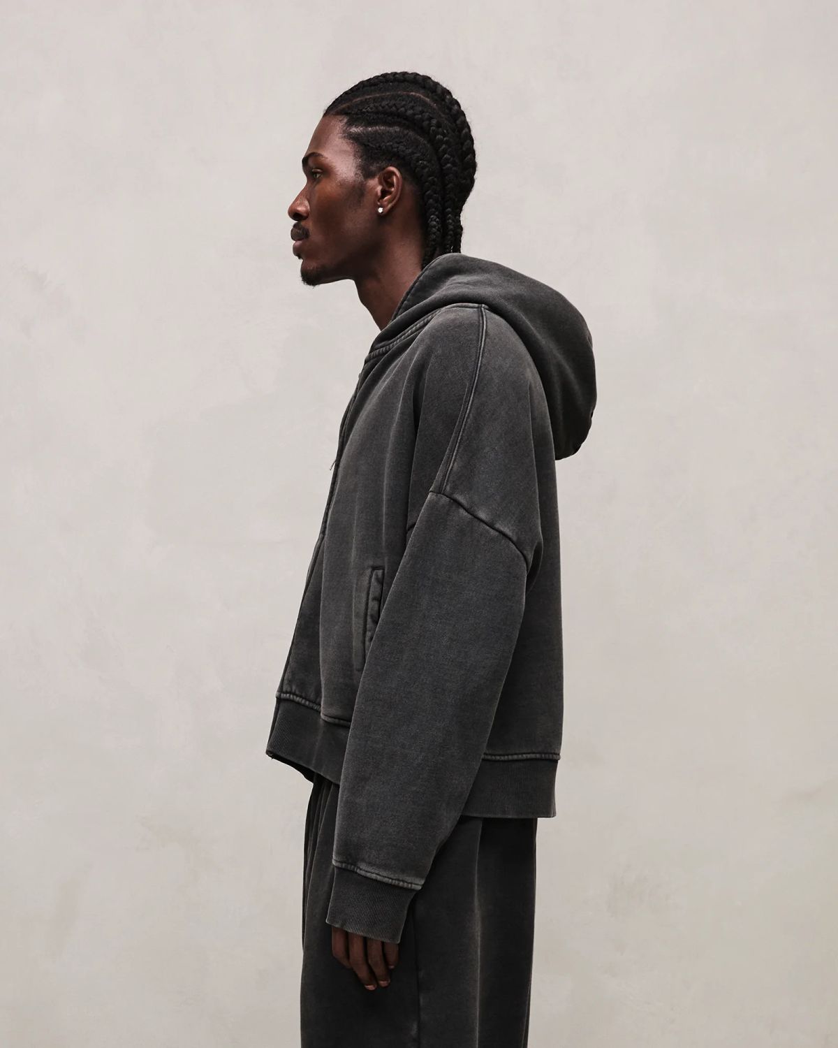 eternal zip washed black - entire studios