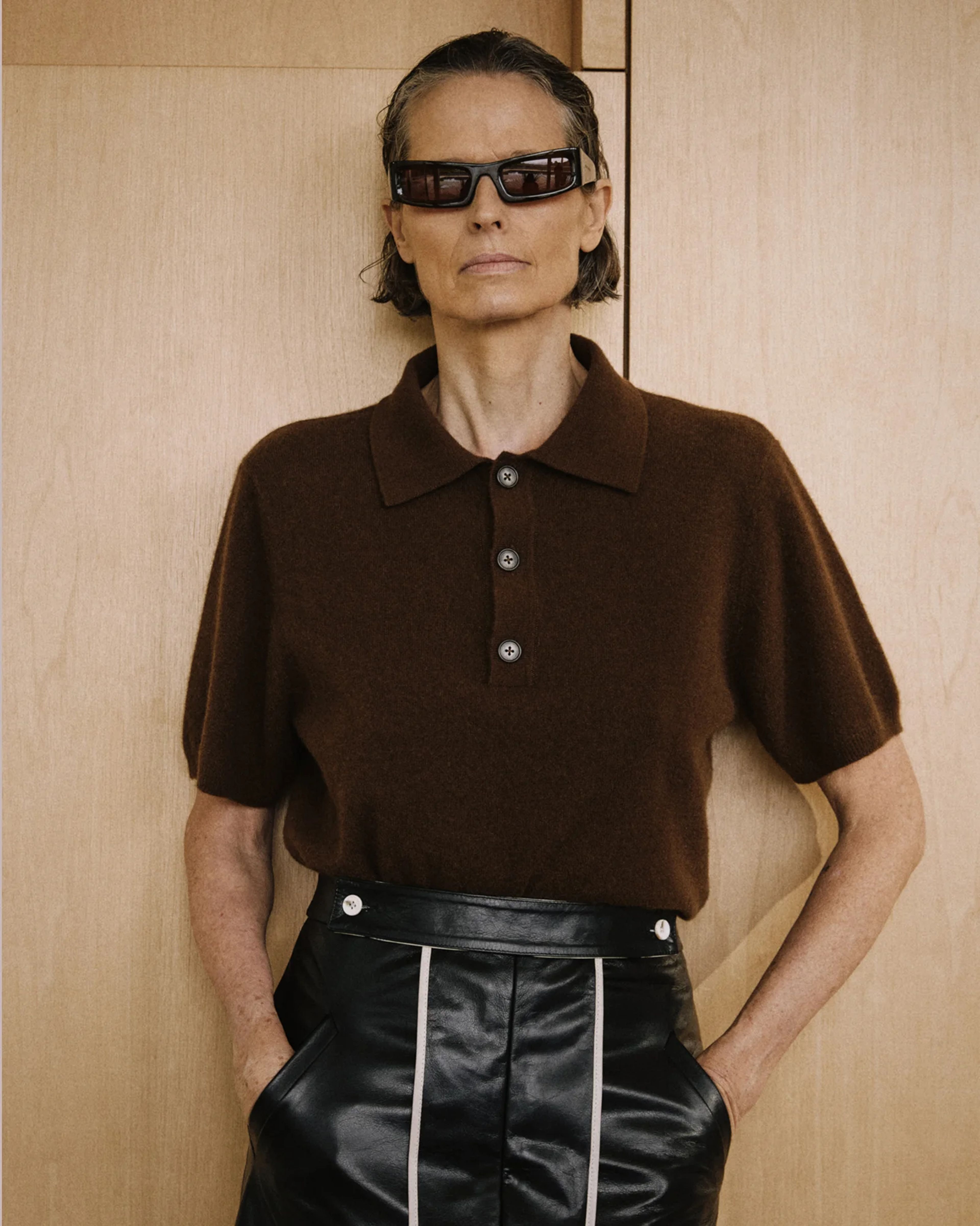 Parafold Leather Skirt Black Leather - Image 2