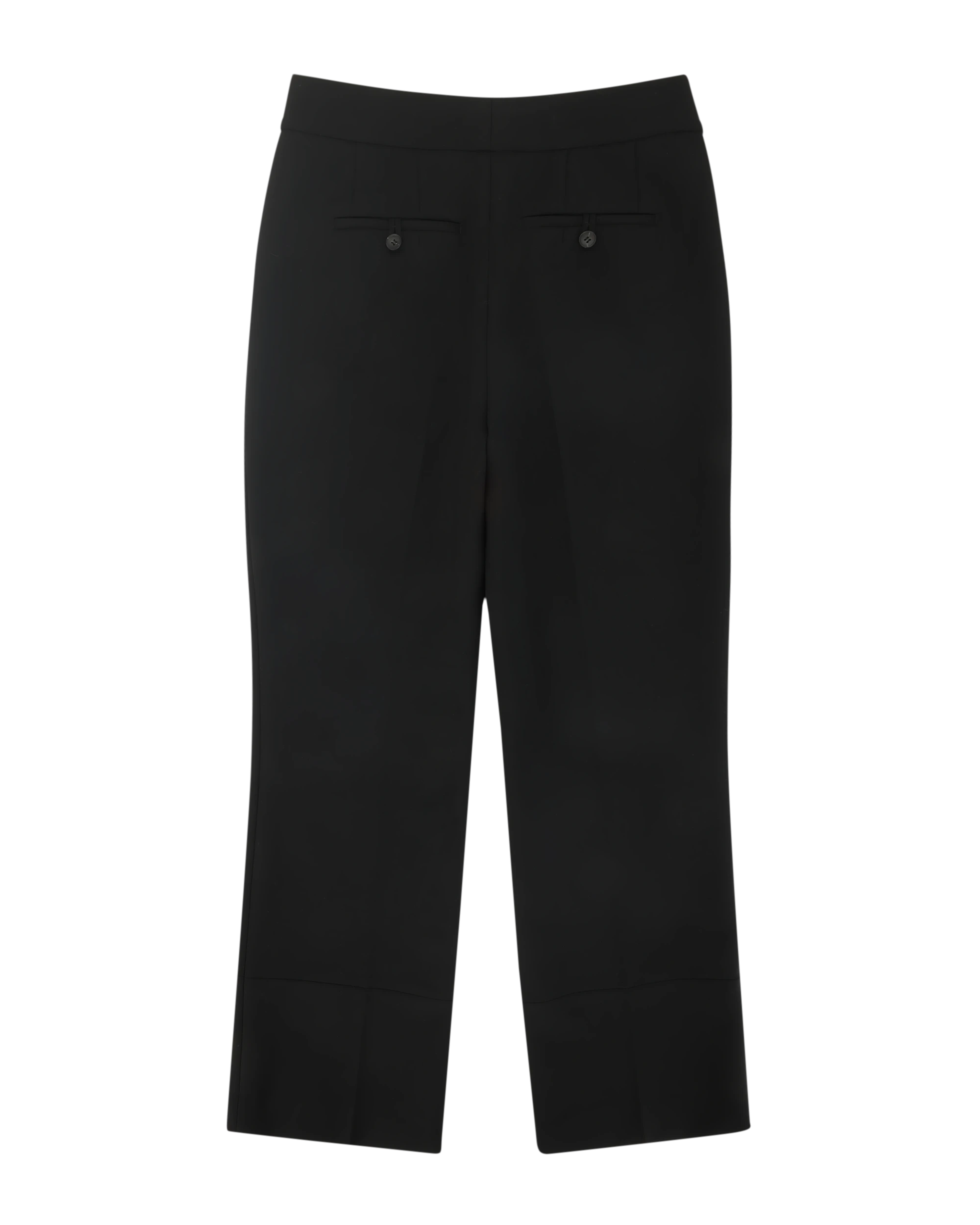 Step Hem Pants Black Wool - Image 2