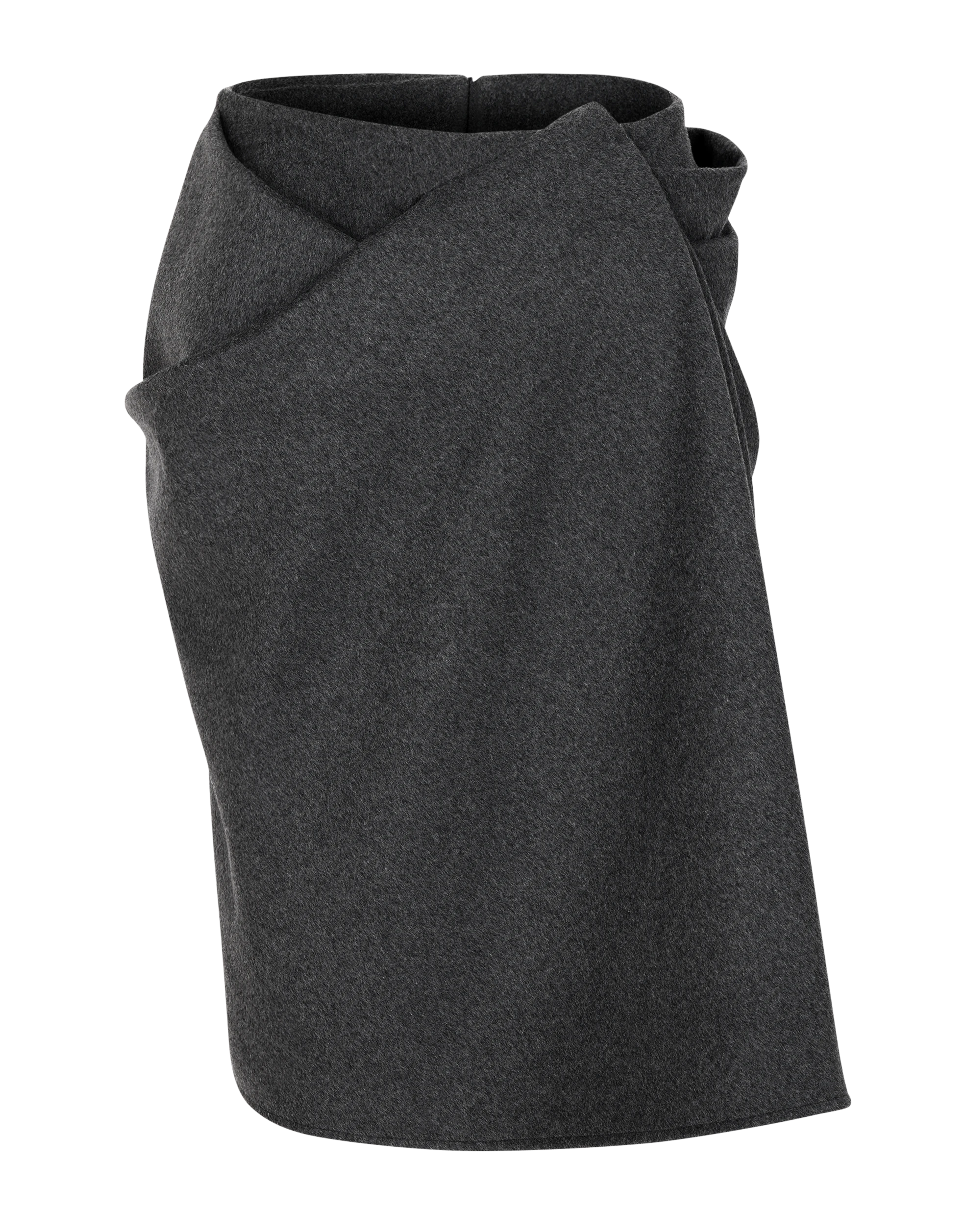 Crease Skirt Grey Wool - Image 1